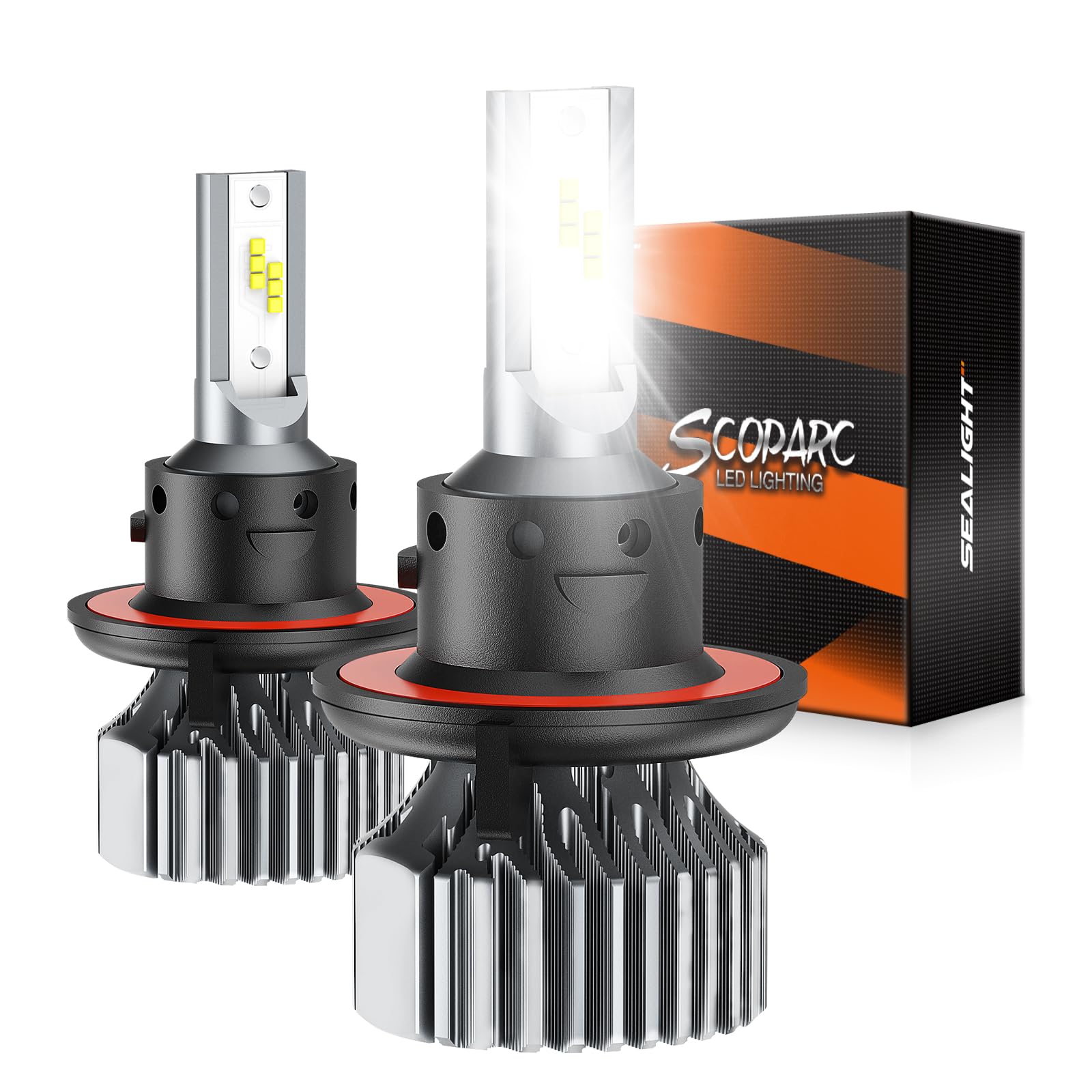 SEALIGHT 9008/H13 Fog Lights, 42000LM, 60W, 6500K White, S1 Series, IP68 Waterproof, Pack of 2