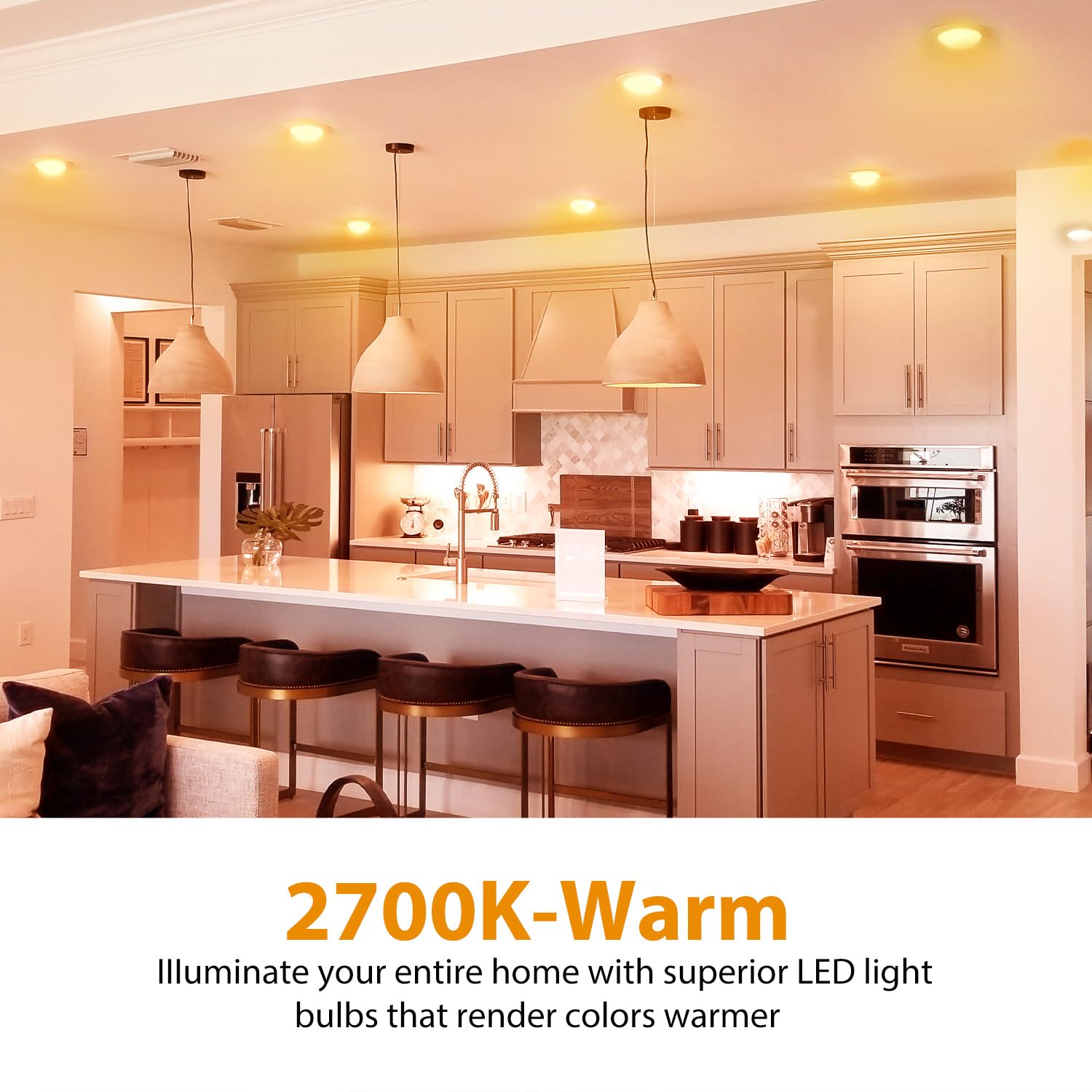 Daybetter Br30 Recessed Light Bulbs Equivelent 65W Dimmable Warm White 2700K, 24Pack Br30 Indoor Flood Light Bulbs 9W 120V, E26