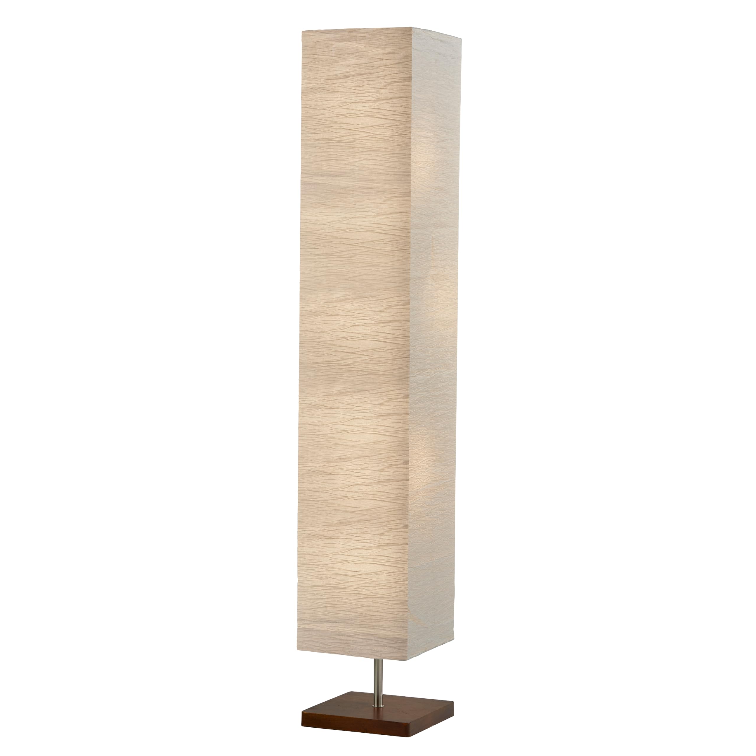 Adesso Three Light Floor Lamp - Natural Wood Base & Adjustable Brightness - Perfect Lighting For Bedroom  Living Room And Corner Decor  White