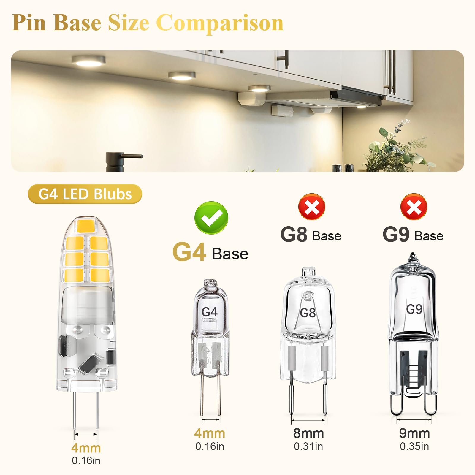 Dicuno G4 Led Bulb 12V, Jc Bi-Pin Base Light Bulbs 2W, Natural White 4000K, T3 Halogen Replacement 20W Led For Landscape Light,