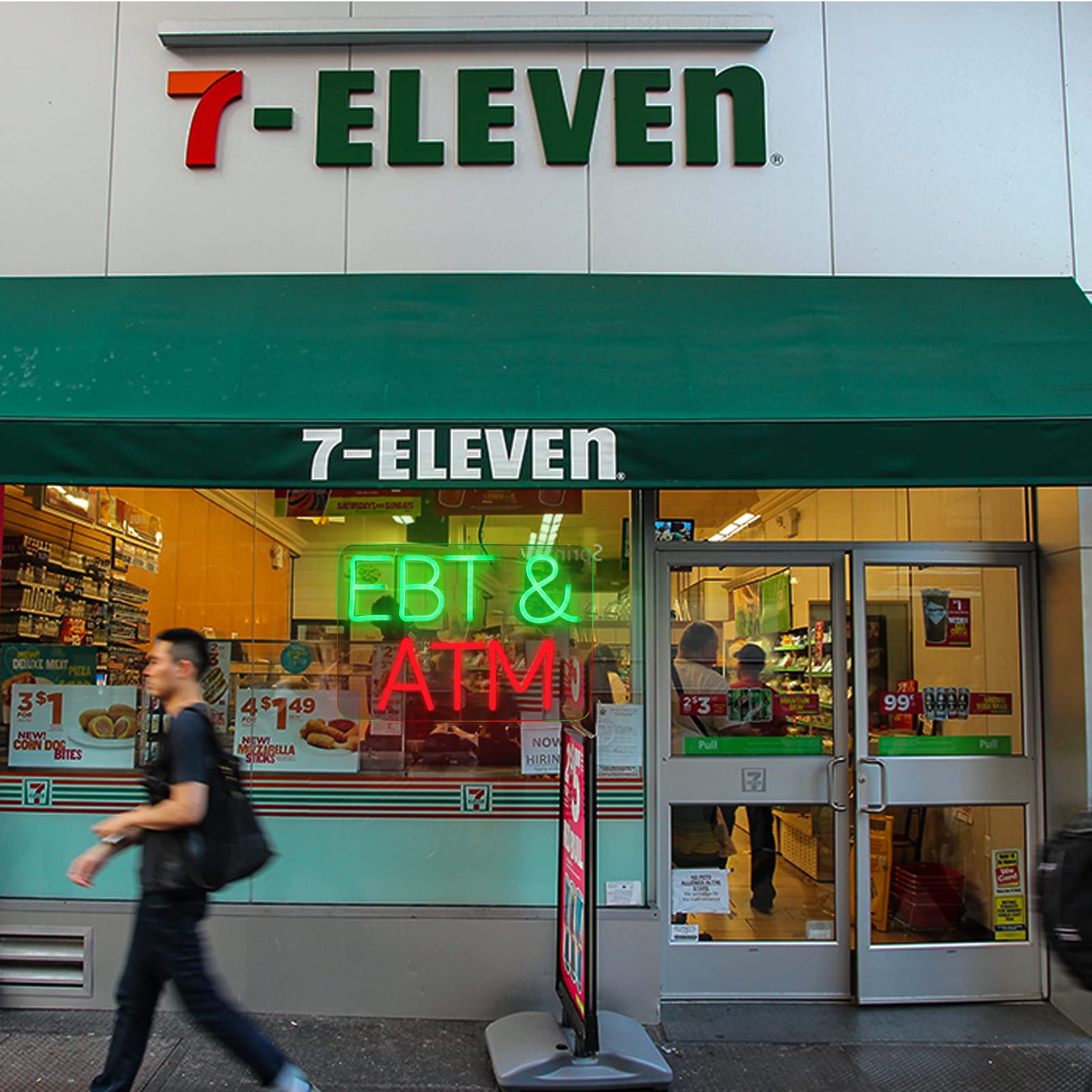 Jfllamp Ebt&Atm Neon Sign - Led Wall Decor For Business, Office, Bar - 17.3"X10.2