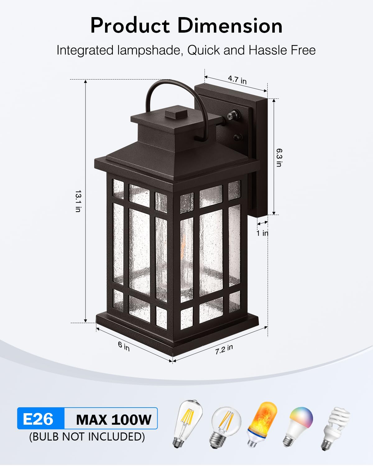 Opaxis Outdoor Light Fixture  Dusk To Dawn Outside Lights For House  Brown Outside Sconce Lighting  Oil Rubbed Bronze Exterior Porch Lights Wall Mount  Modern Outdoor Wall Lantern For Patio Garage