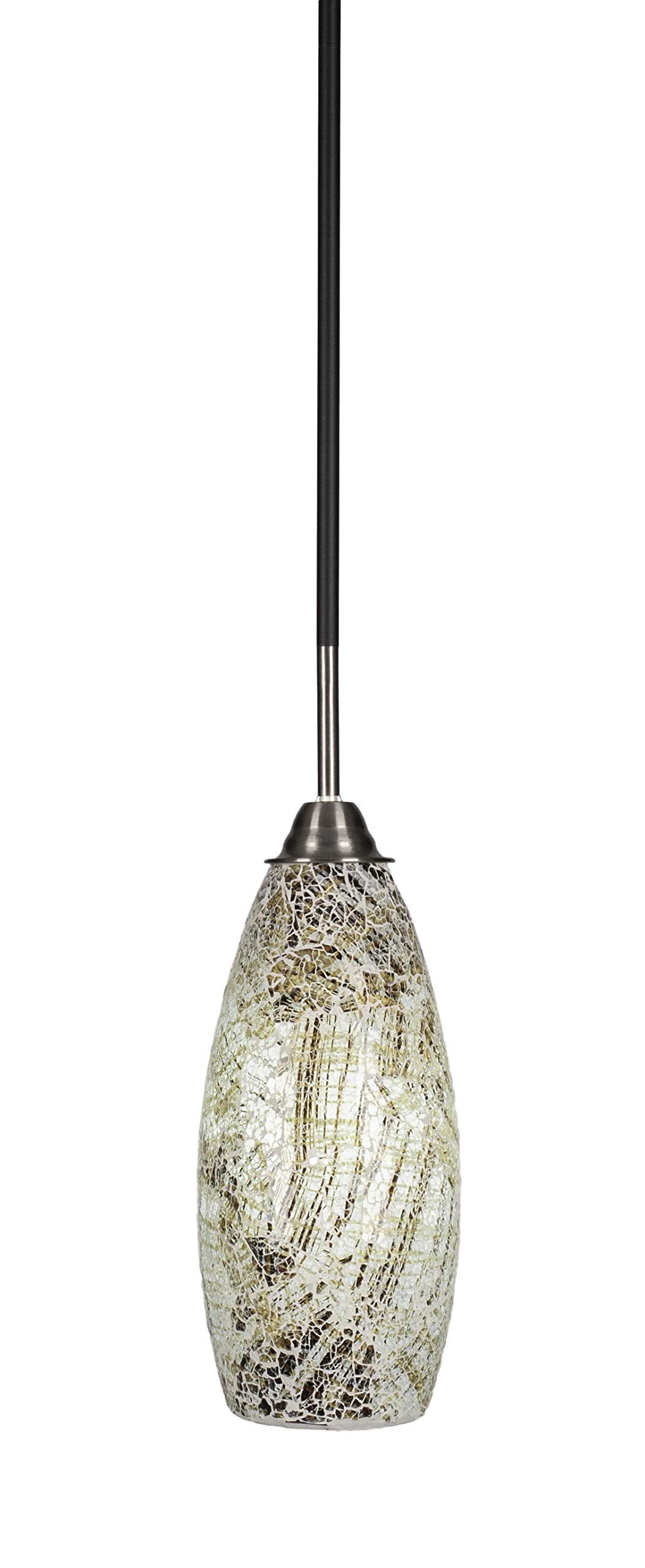 Toltec Lighting Paramount 1 Light Mini Pendant In Matte Black & Brushed Nickel (3401-Mbbn-5064)