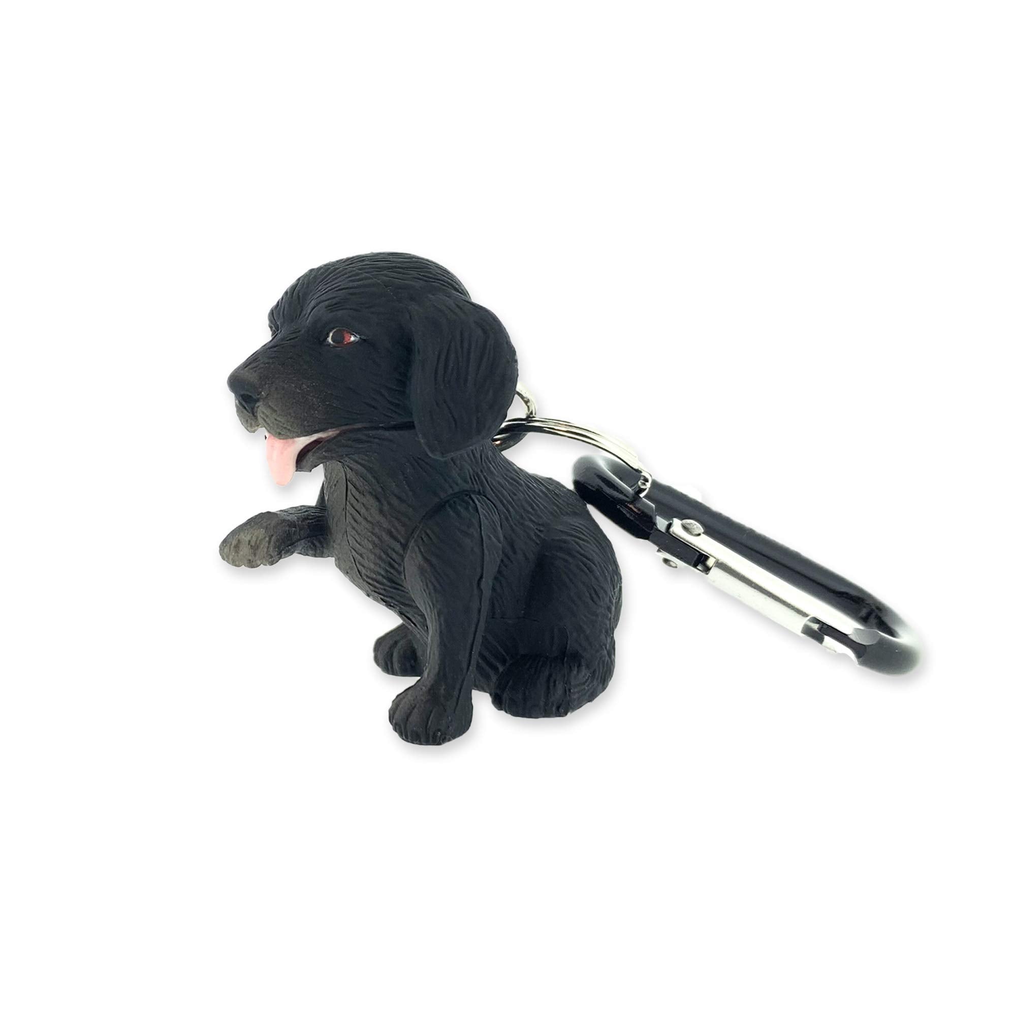 Big Discoveries WildLight Animal Carabiner Flashlight - Fun Mini Keychain Flash Lights for Kids, Nurses, Camping (Black Lab)