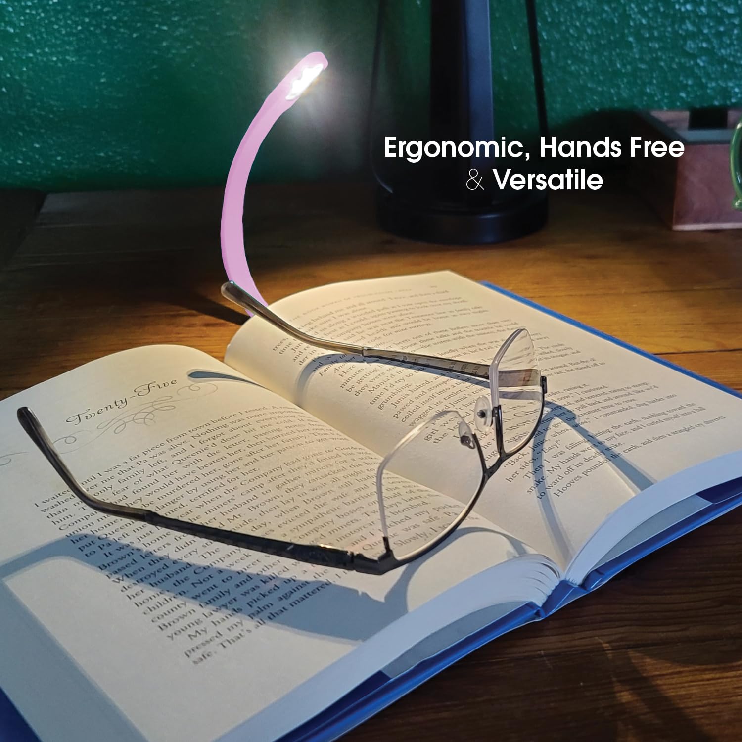 Mighty Bright The Original Recharge Clip On - Usb Rechargeable Book Light - Warm Led Reading Lamp - Flexible, Dimmable, Lasts Up
