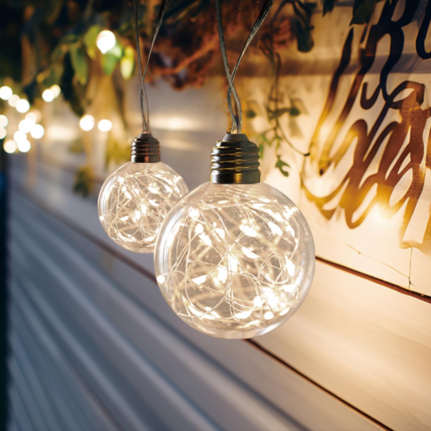 beatineon 10.3FT Big Globe Bulb String Lights,9 G100 Bulbs,Built-in 15 LEDs Fairy Lights,Warm White Plug-in String Lights for Ho