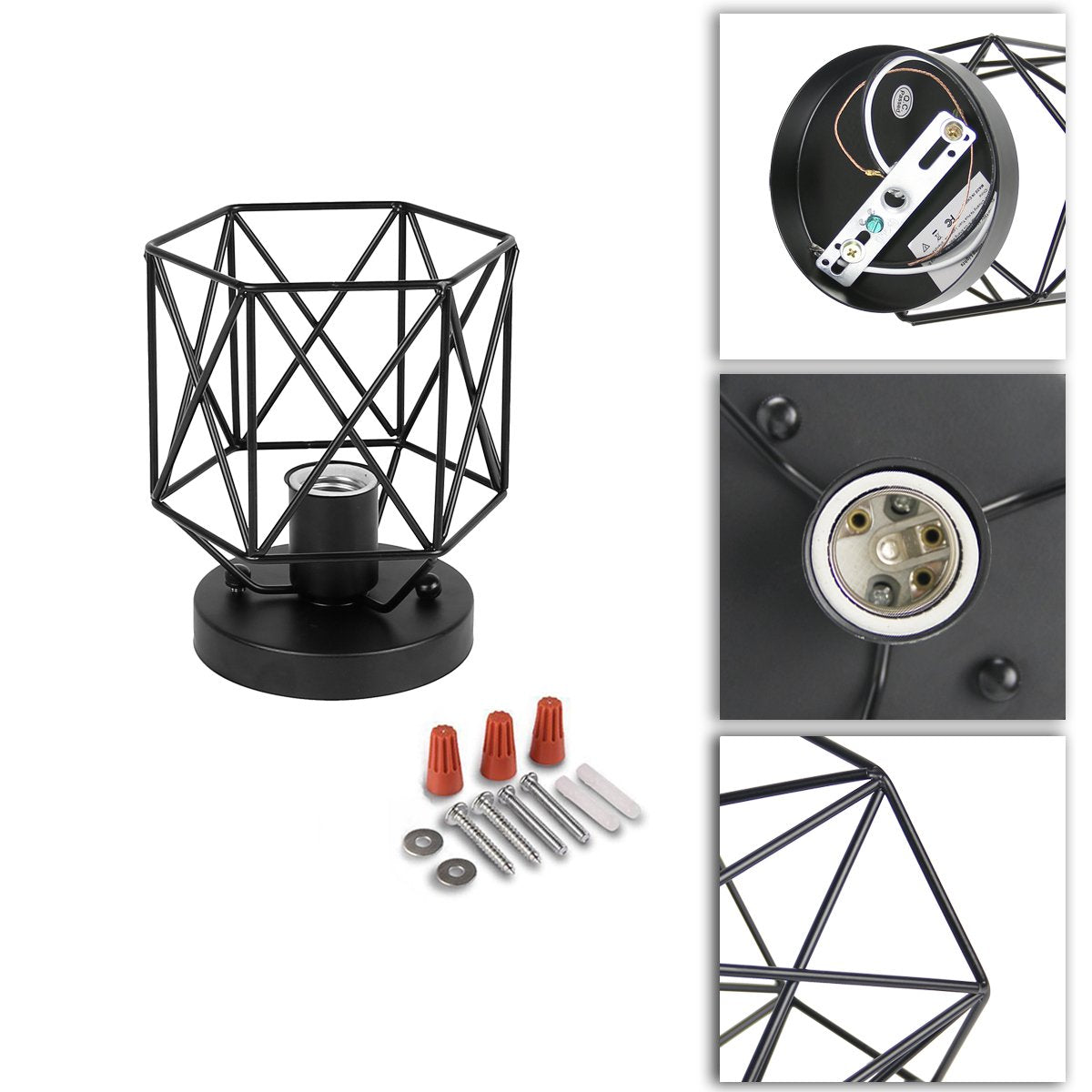 Koonting Retro Vintage Industrial Flush Mount Ceiling Light, Mini Painting Metal Pendant Light Ceiling Light Fixture For Hallway