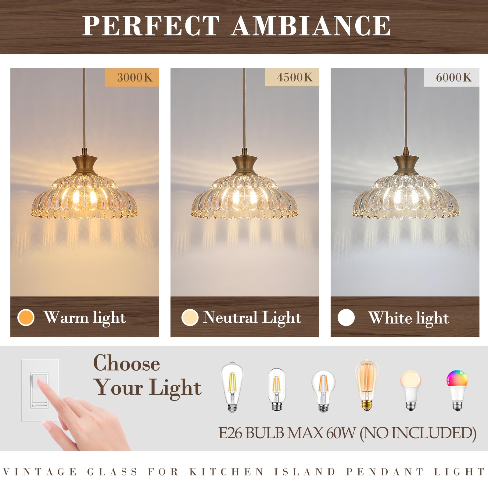 Mgcanyu Amber Glass Pendant Lights  2Pack Brushed Gold Lighting 11.8 Glass Light Fixtures Modern Glass Chandelier Vintage Hanging Ceiling For Kitchen Island Dining Room Restaurant Bedroom Foyer