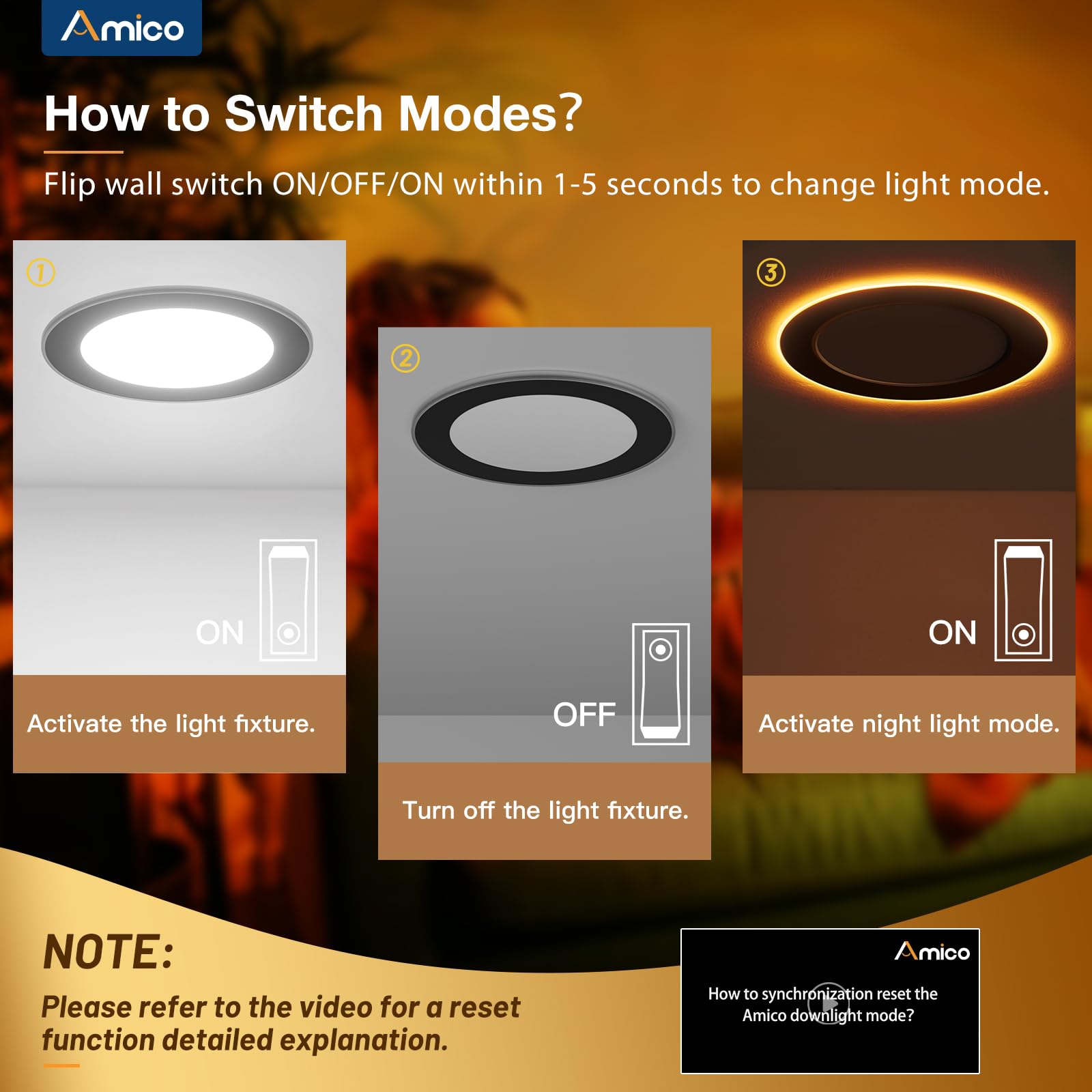 Amico 24 Pack 6 Inch Black LED Recessed Ceiling Lights, 5CCT Dimmable, 1100LM, Ultra-Thin, Model HS-SYDA512WH