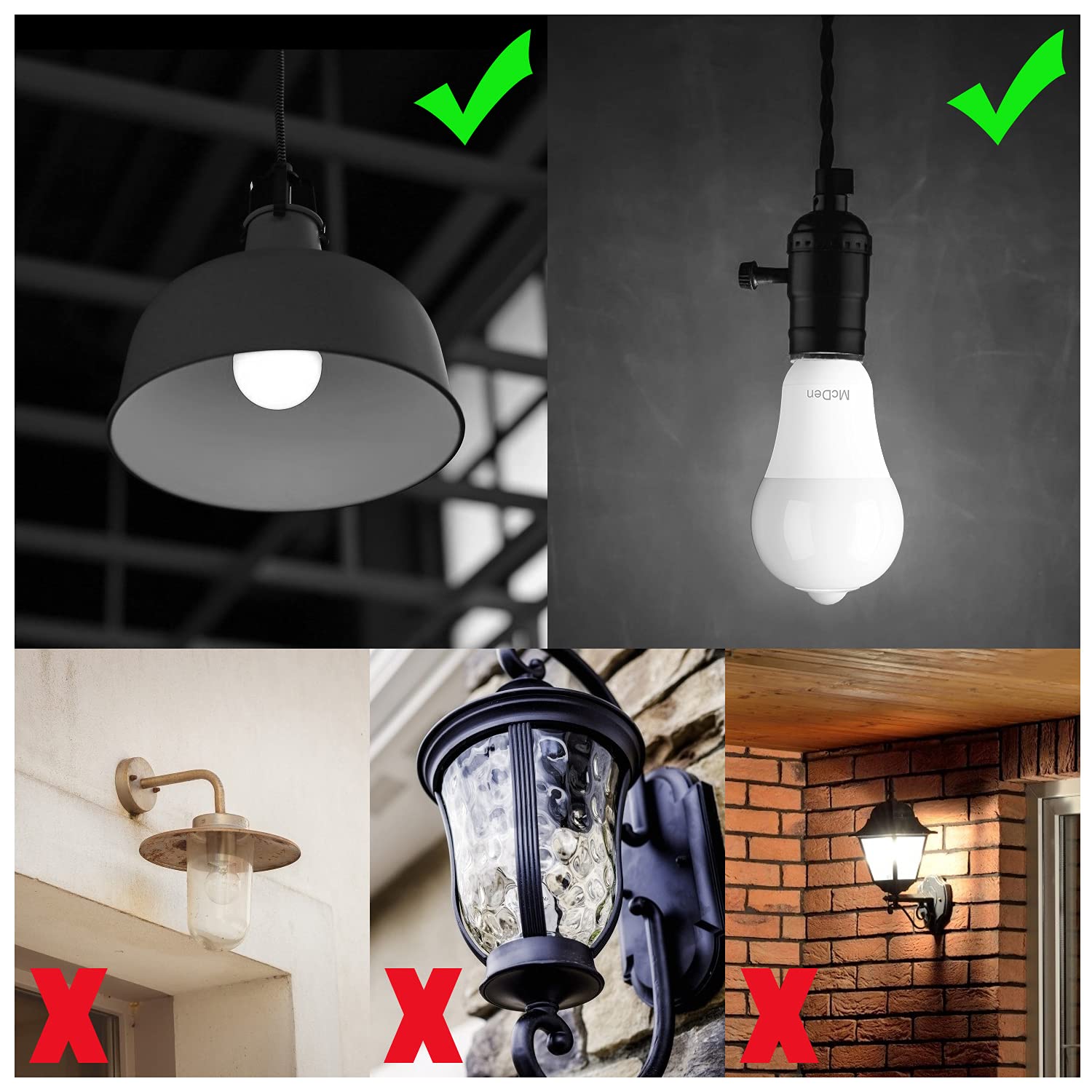 Motion Sensor Light Bulb,Motion Activated Light Bulb,Motion Bulb Indoor,Motion Detector Light,E26 Base Dusk To Dawn Security Nig