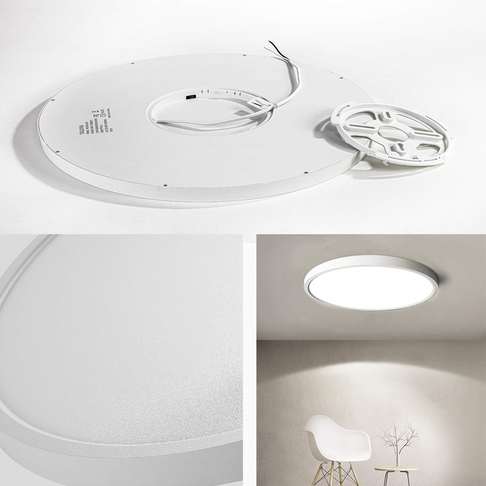 Taloya Dimmable Led Ceiling Light 4 Pack, 3000/3500/4000/5000/6500K Selectable 12 Inch Flush Mount Light Fixtures