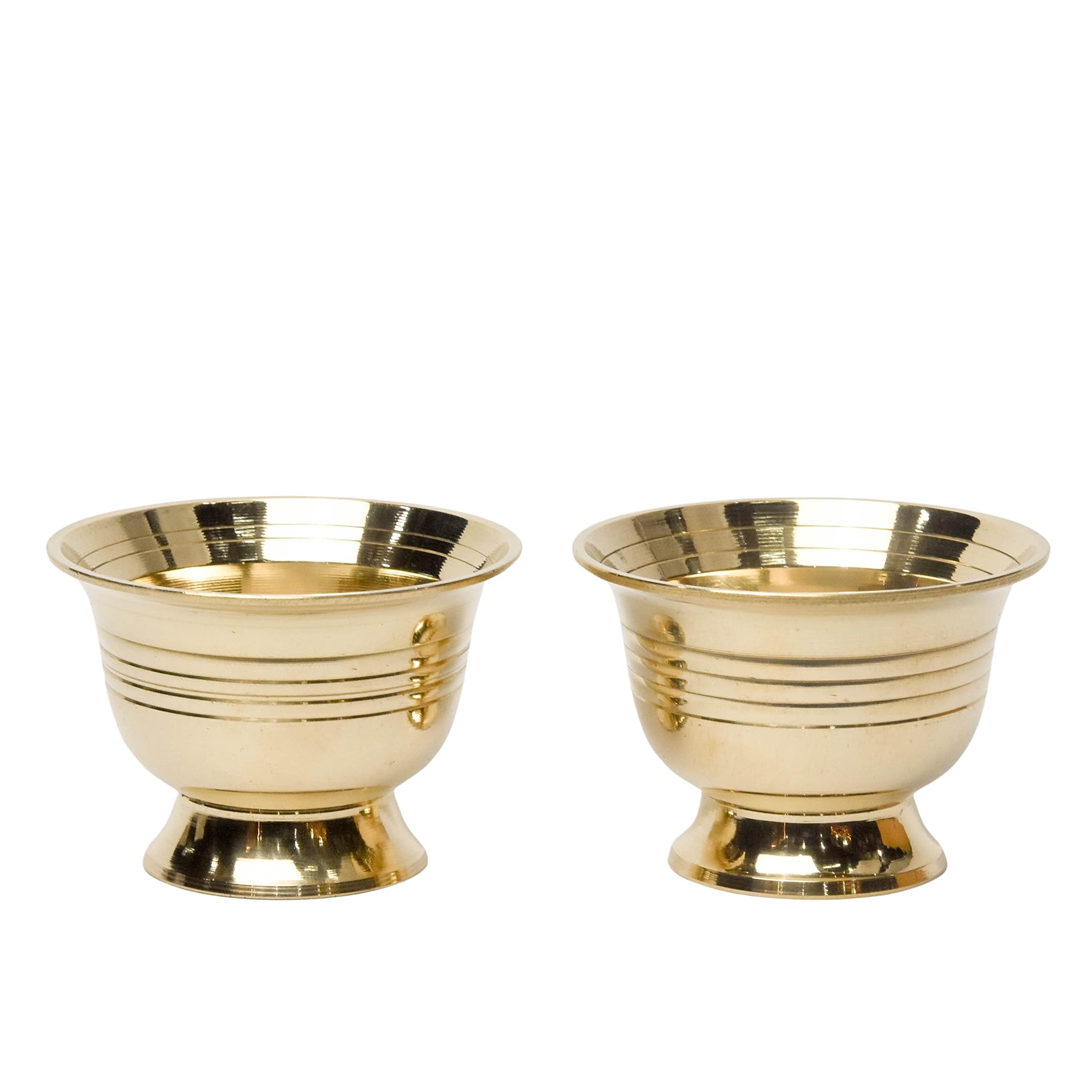 Bhimonee Decor Pure Brass Padam Pyalla, Deep, Deepak, Diya for Pooja Purposes, 1.8 Inches, 130gm