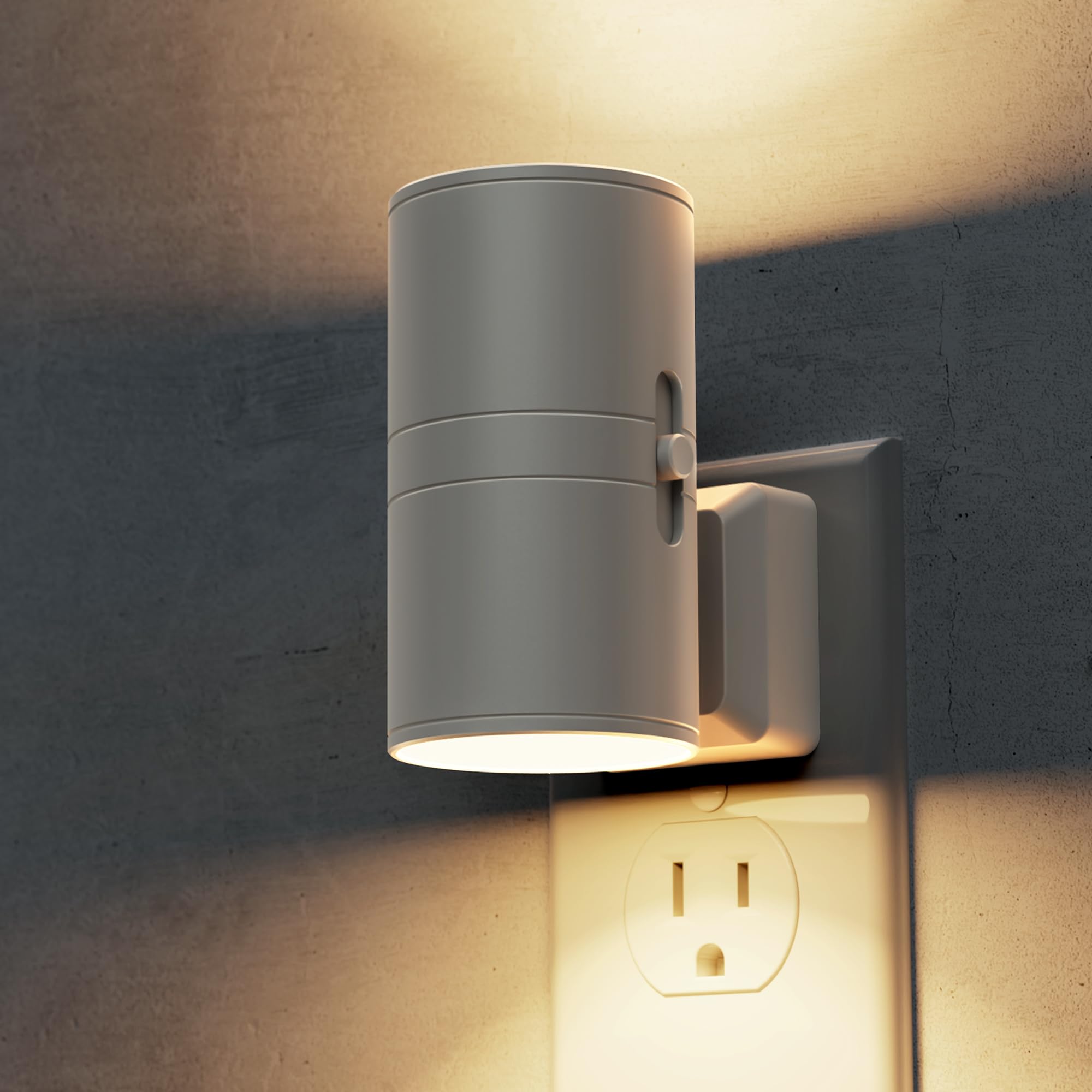 L LOHAS LED Night Light Plug in, Night Lights Plug into Wall, Dusk to Dawn Sensor, Adjustable Brightness Soft White Nightlight, 