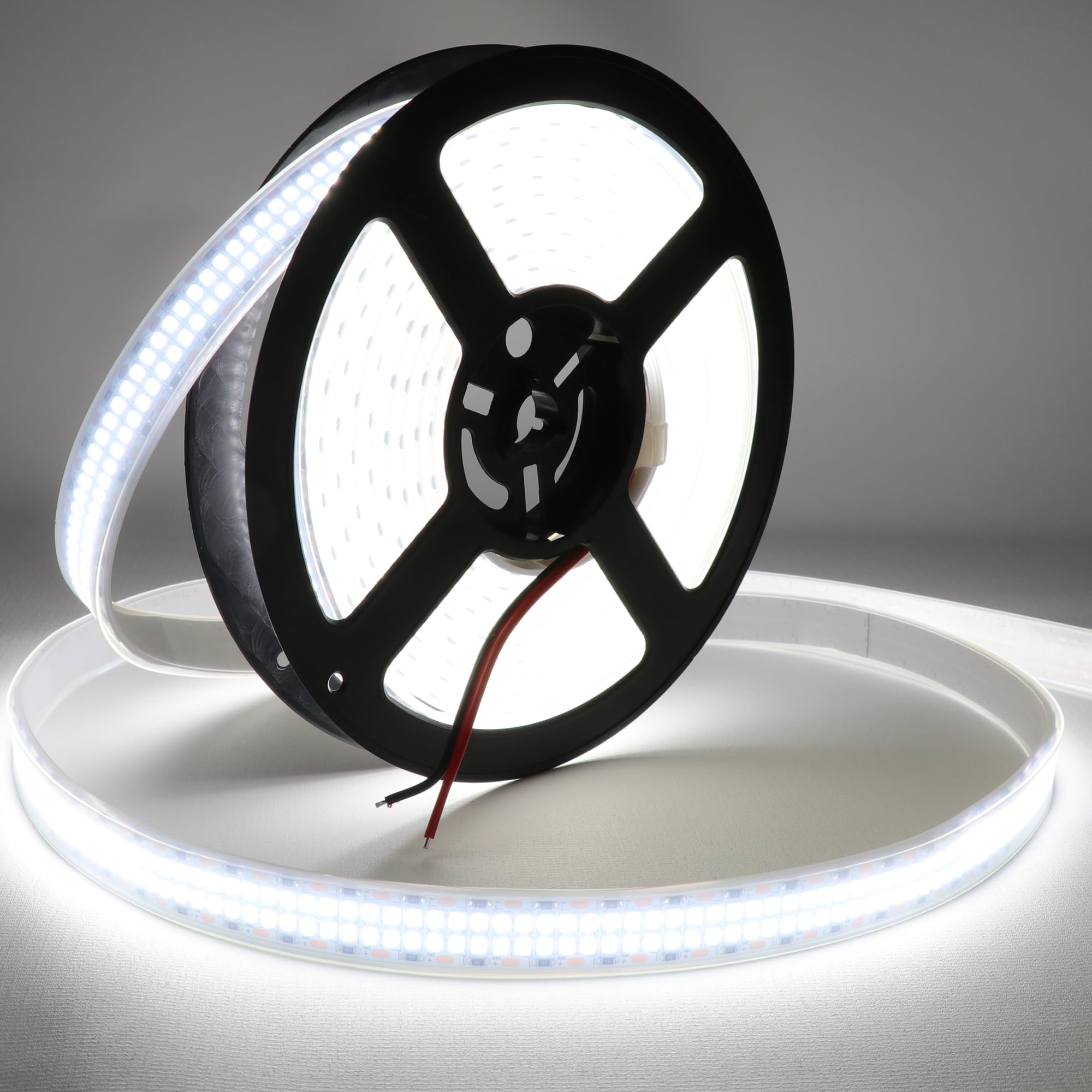 Ledenet Led Strip Lights Cold White 6500K 16.4Ft/5M Double Row 2835 Smd 2400Leds Dc 24V Daylight Bright Dimmable Flexible Led Tape Light Waterproof Ip67 Outdoor Lighting(No Adapter And Dimmer)