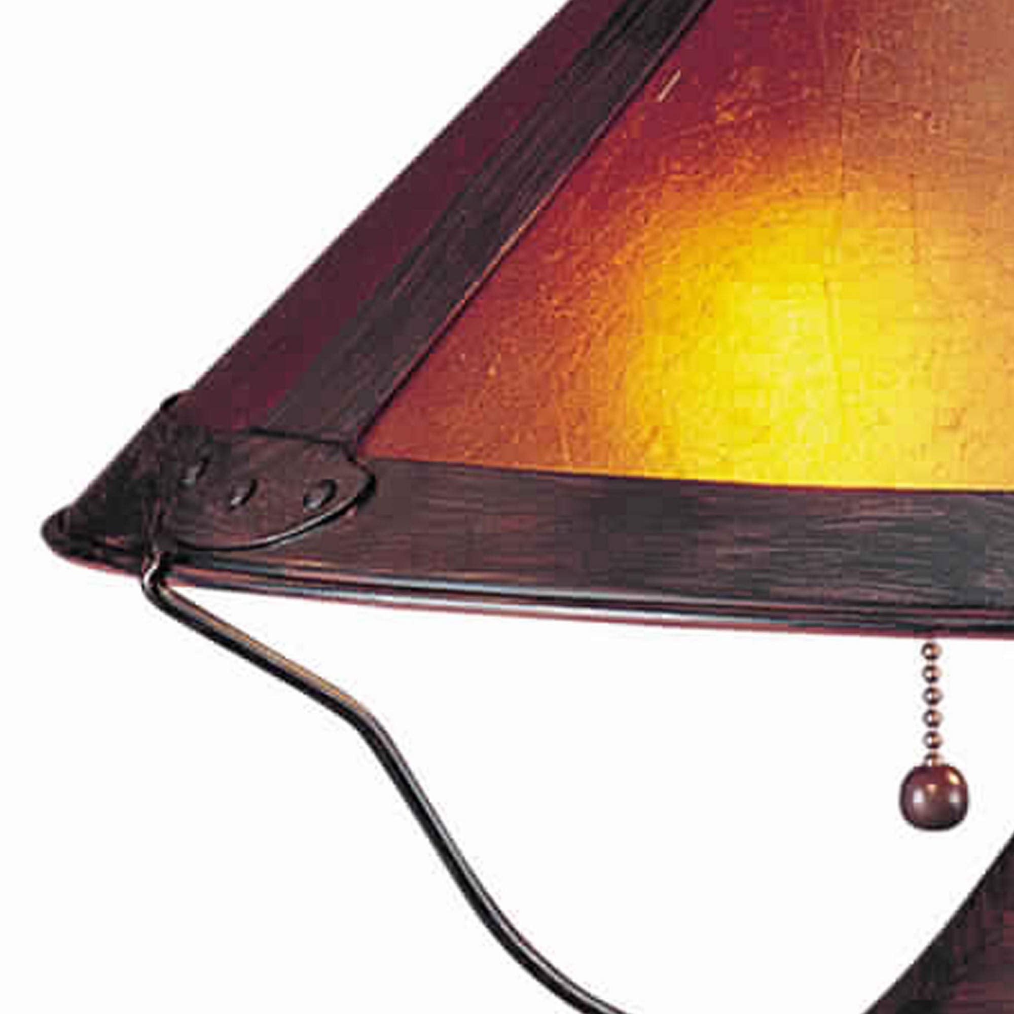 Benzara Pot Bellied Table Lamp - Metal Body, Conical Mica Shade, Bronze, Model BM223691