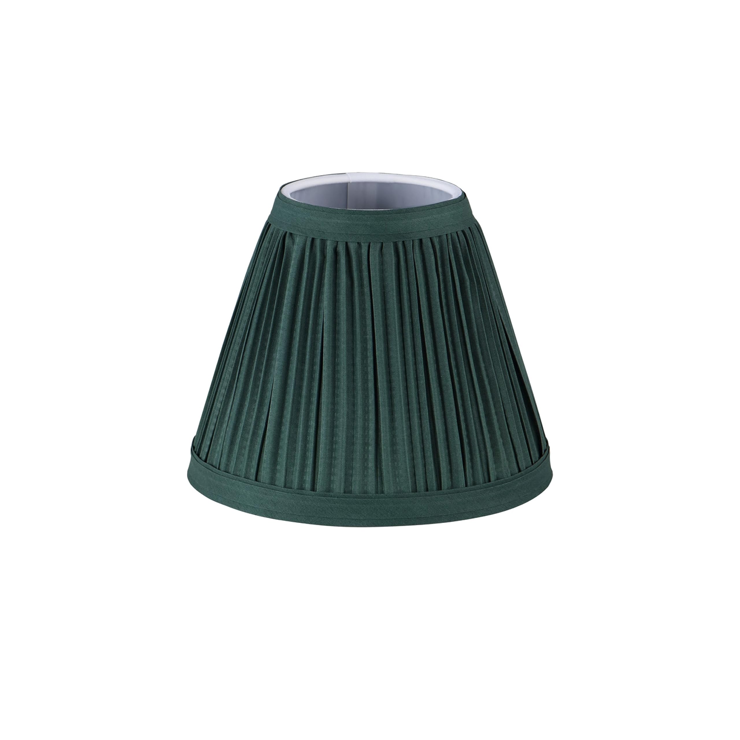 Aspen Creative 33123-2 Small Pleated Empire Shape Chandelier Clip-On Lamp Shade, Hunter Green, 3'' Top X 6'' Bottom X 5'' Slant,