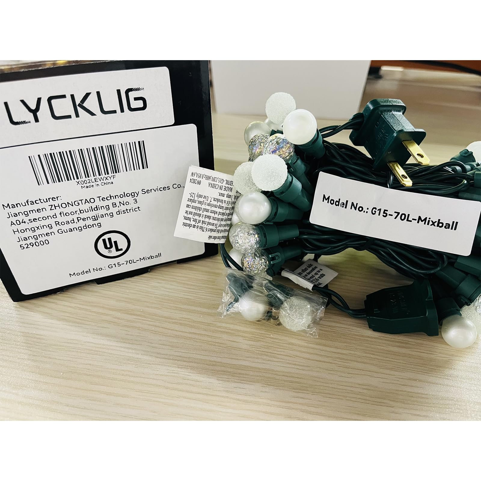 Lycklig 70 LED Globe String Lights - 19Ft Warm White Fairy Lights for Indoor/Outdoor Use, UL Listed, Perfect for Parties & Weddings