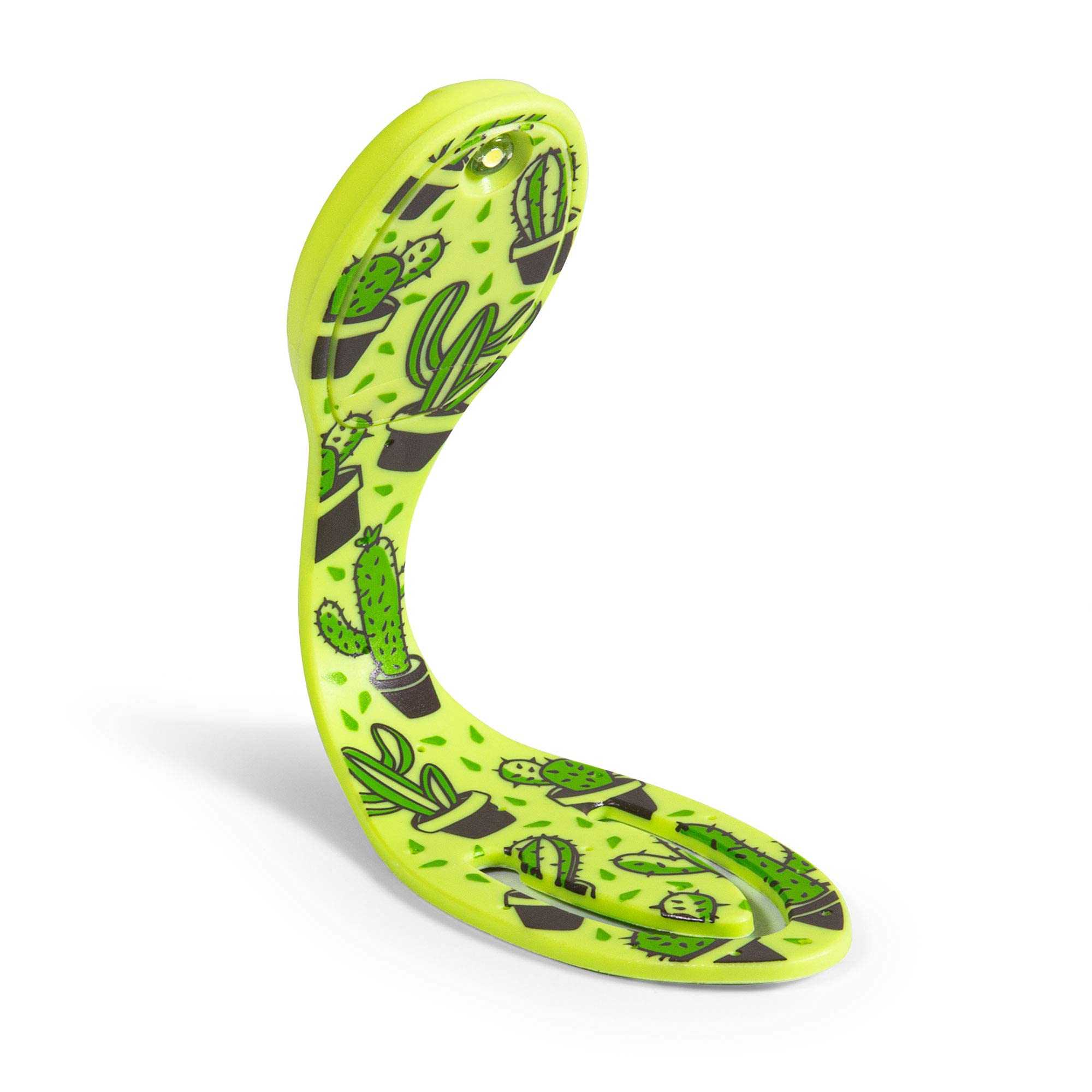 Gifts for Readers & Writers Flexilight Bookmark Reading Light | LED Clip-On | Battery Operated | Cactus Color | Model 2