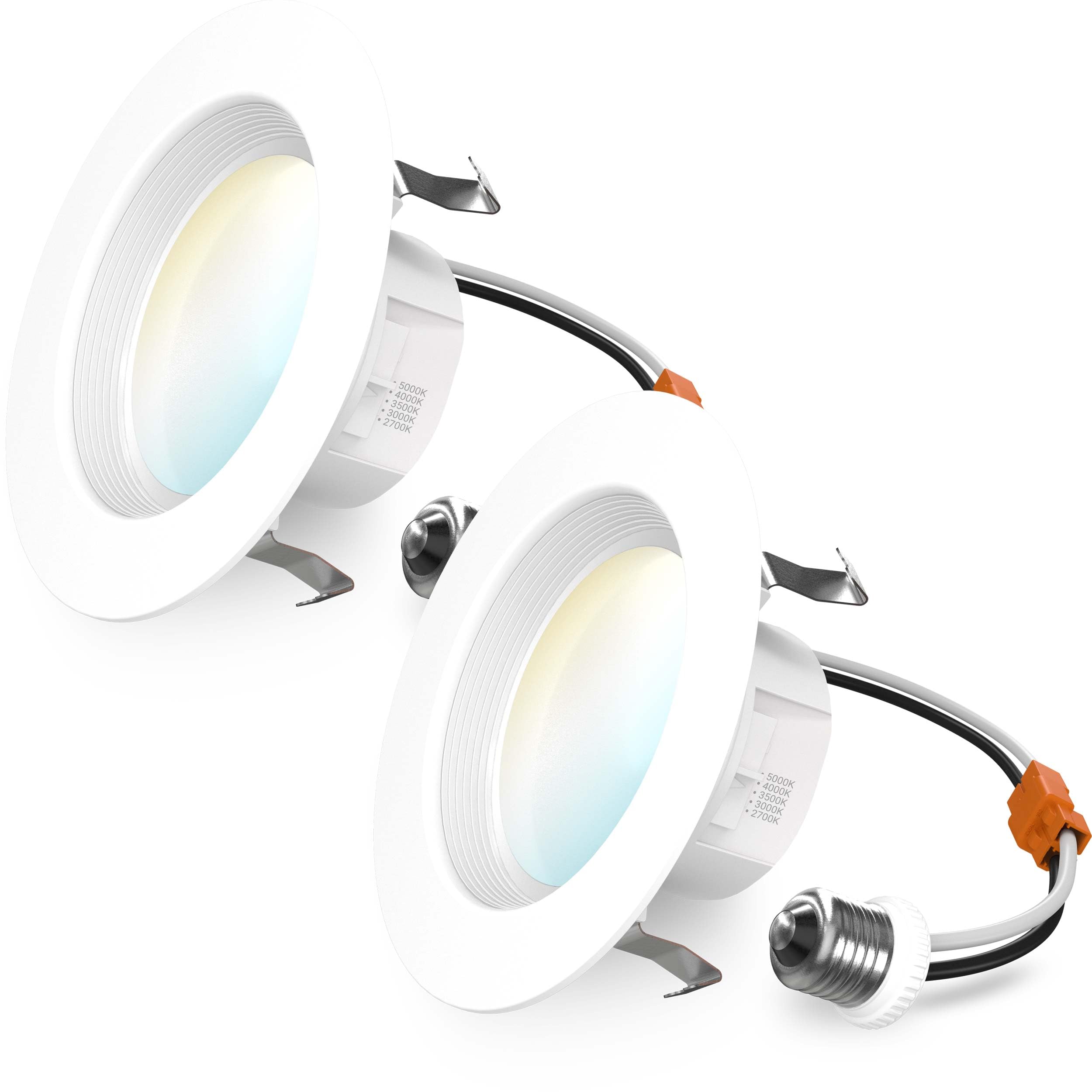 Sunco 4 Inch Led Recessed Lights, Retrofit Lighting Led Can Lights Downlight, 660Lm, 2700K/3000K/3500K/4000K/5000K, Dimmable, Baffle Trim, 11W=60W, 50000 Lifetime Hours, Damp Rated Ul 2 Pack