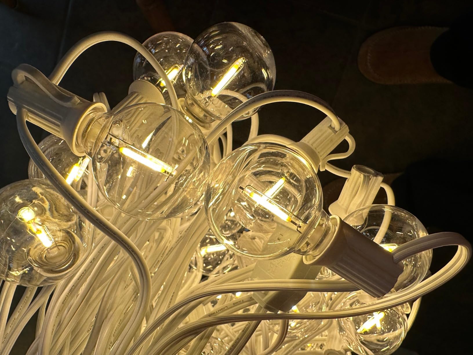 G40 Led Replacement Light Bulbs, E12 Led Candelabra Bulb Shatterproof Globe Light Bulbs For Outdoor String Lights 0.6W Chandelie