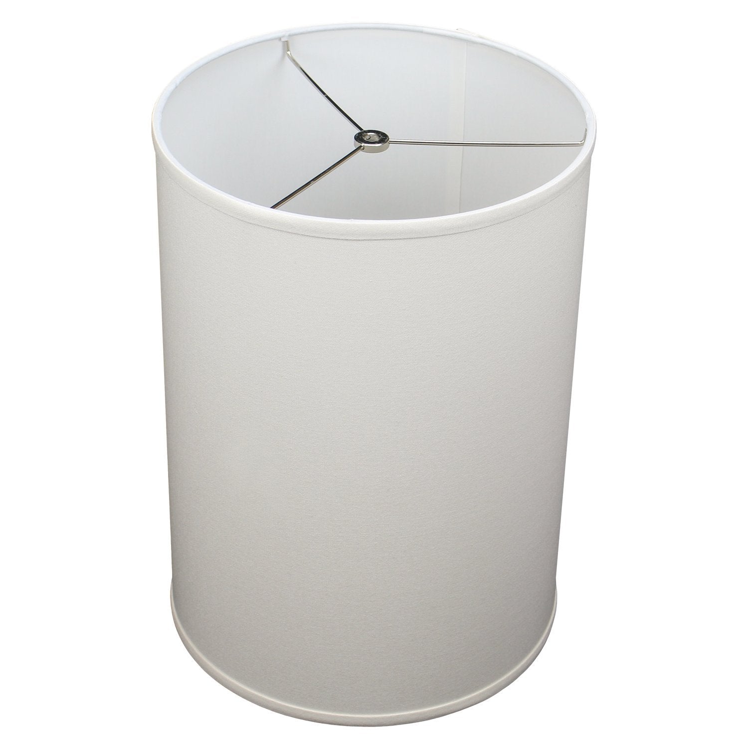 FenchelShades.com 12'' Diameter x 17'' Height Drum Lampshade Retro Rustic Vintage Hardback USA Made (Cream)