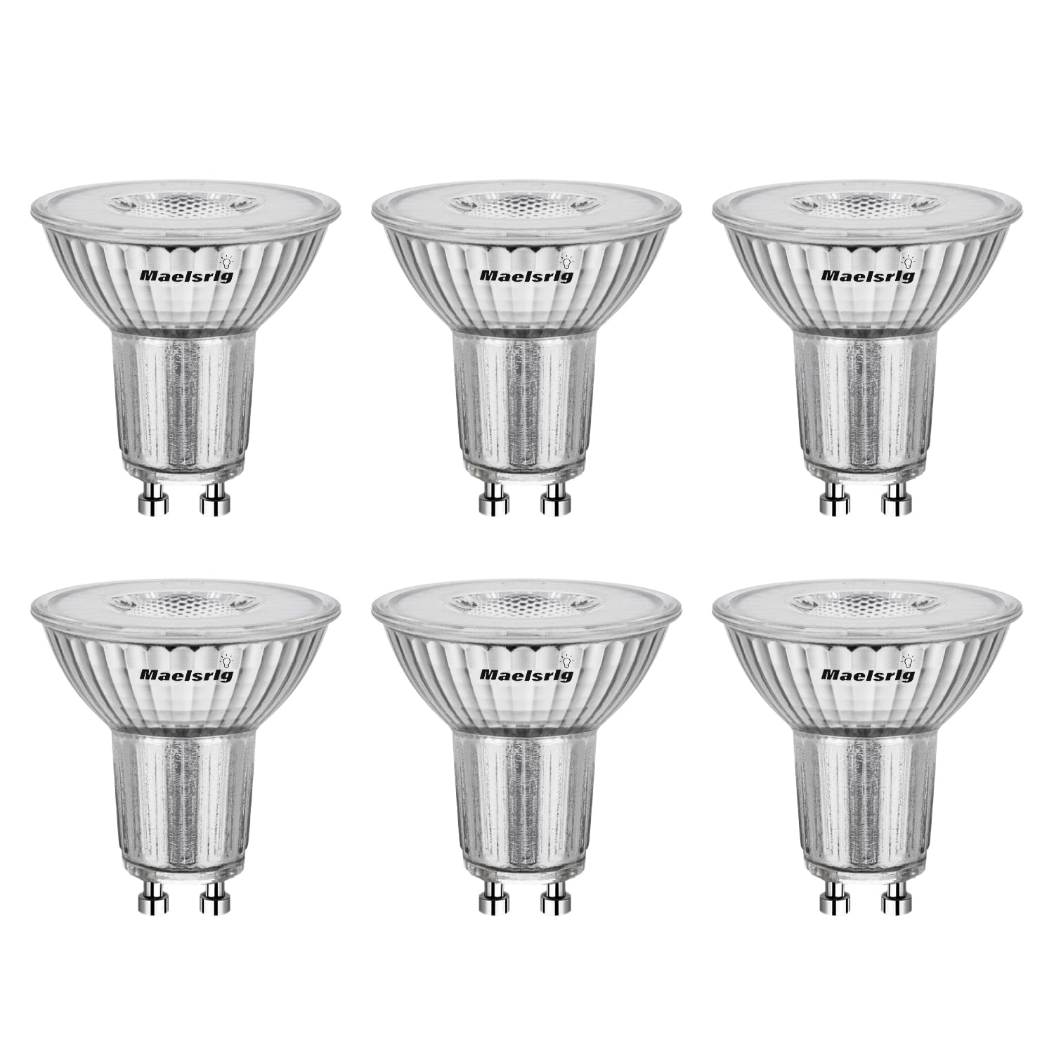 Maelsrlg Gu10 Led Bulb Dimmable, 35W Equivalent, 90 Cri, Range Hood Light Bulbs, Daylight 5000K, Mr16 Gu10 Base Track Light Bulb