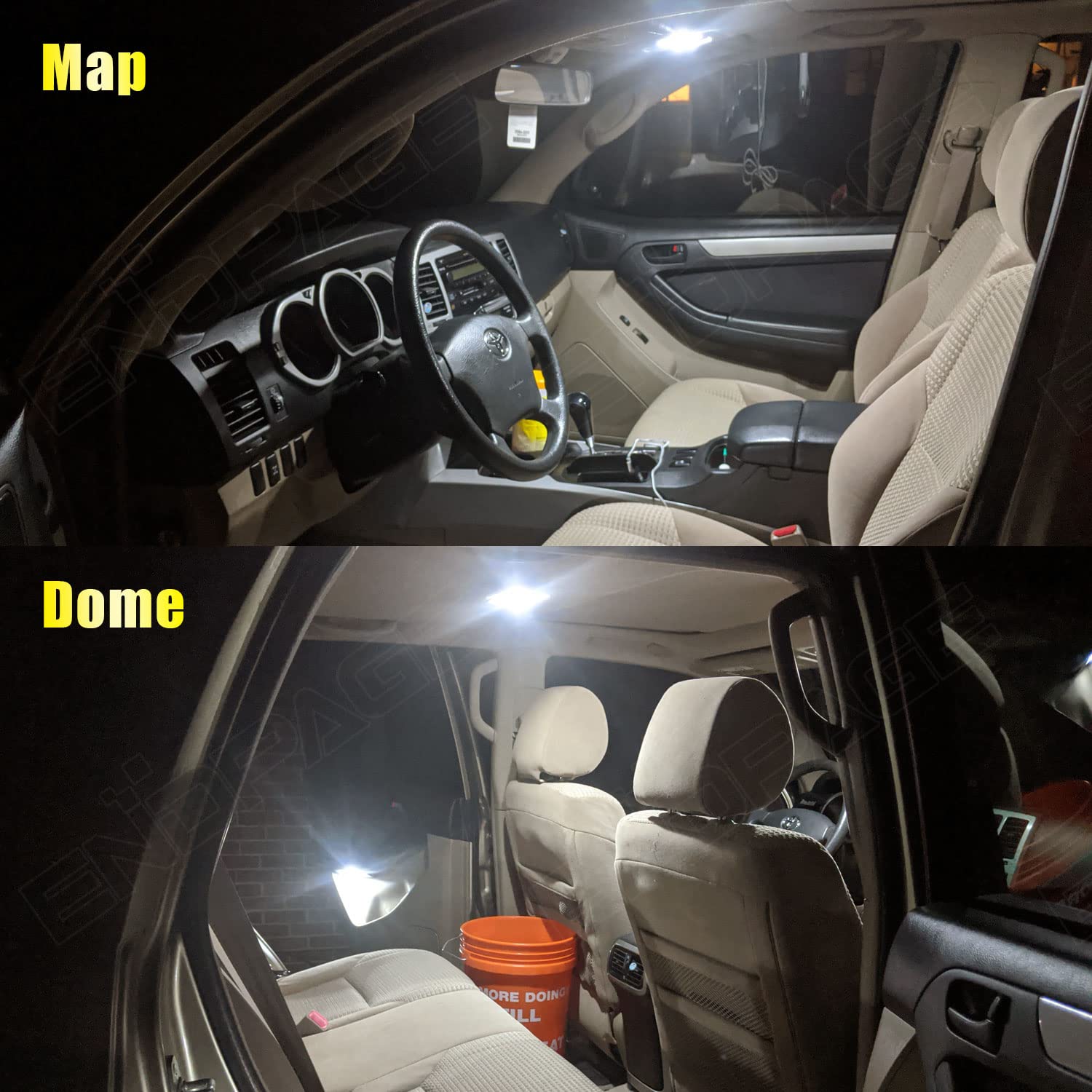 Endpage 18-Pieces 4Runner Led Interior Light Kit Package For Toyota 4Runner 2003 2004 2005 2006 2007 2008 2009 White 6000K Interior Led Lighting Package + License Plate Lights, Install Tool