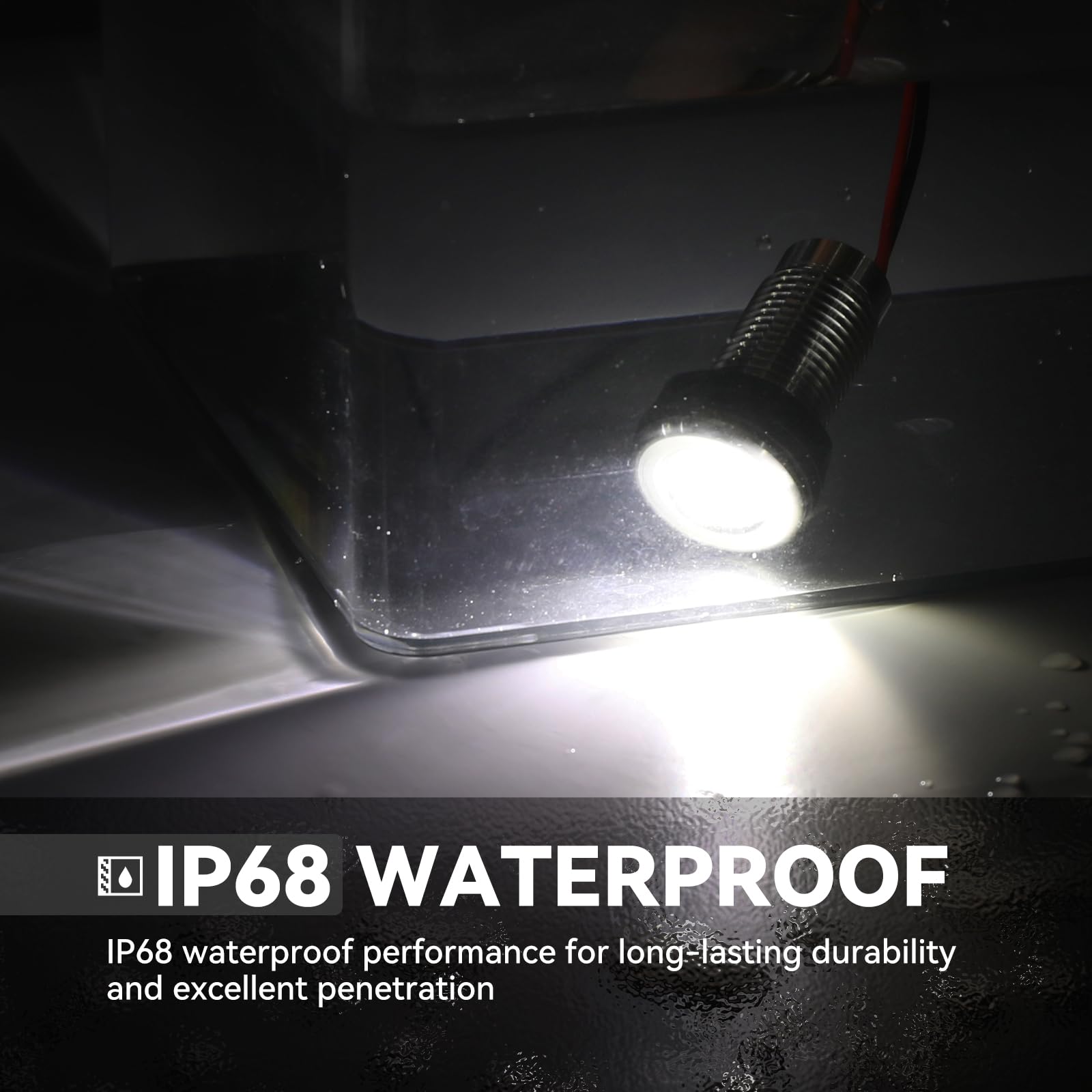Uliteco Boat Interior Lights  Waterproof Marine Led Boat Lighting  Night Fishing Lighting  Courtesy Transom Cabin Stern Cockpit Navigation Led Lights For Pontoon Bass Jon Jet Ski Kayak (White 4Pcs)