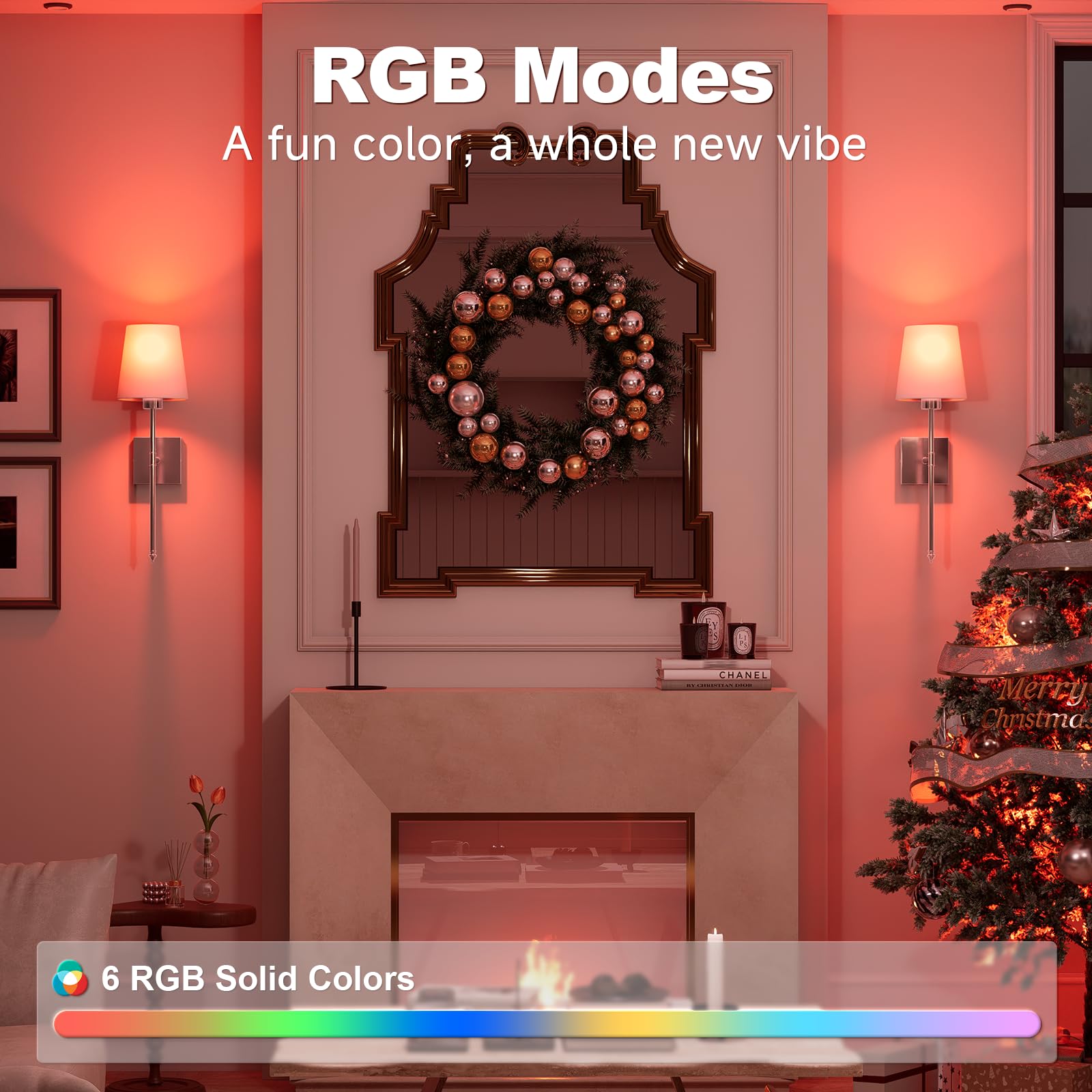 Jofios Battery Operated Wall Sconce Set Of 2, Rechargeable Wall Lights With 5200 Mah Detachable Bulbs And Fabric Shade, 7 Color