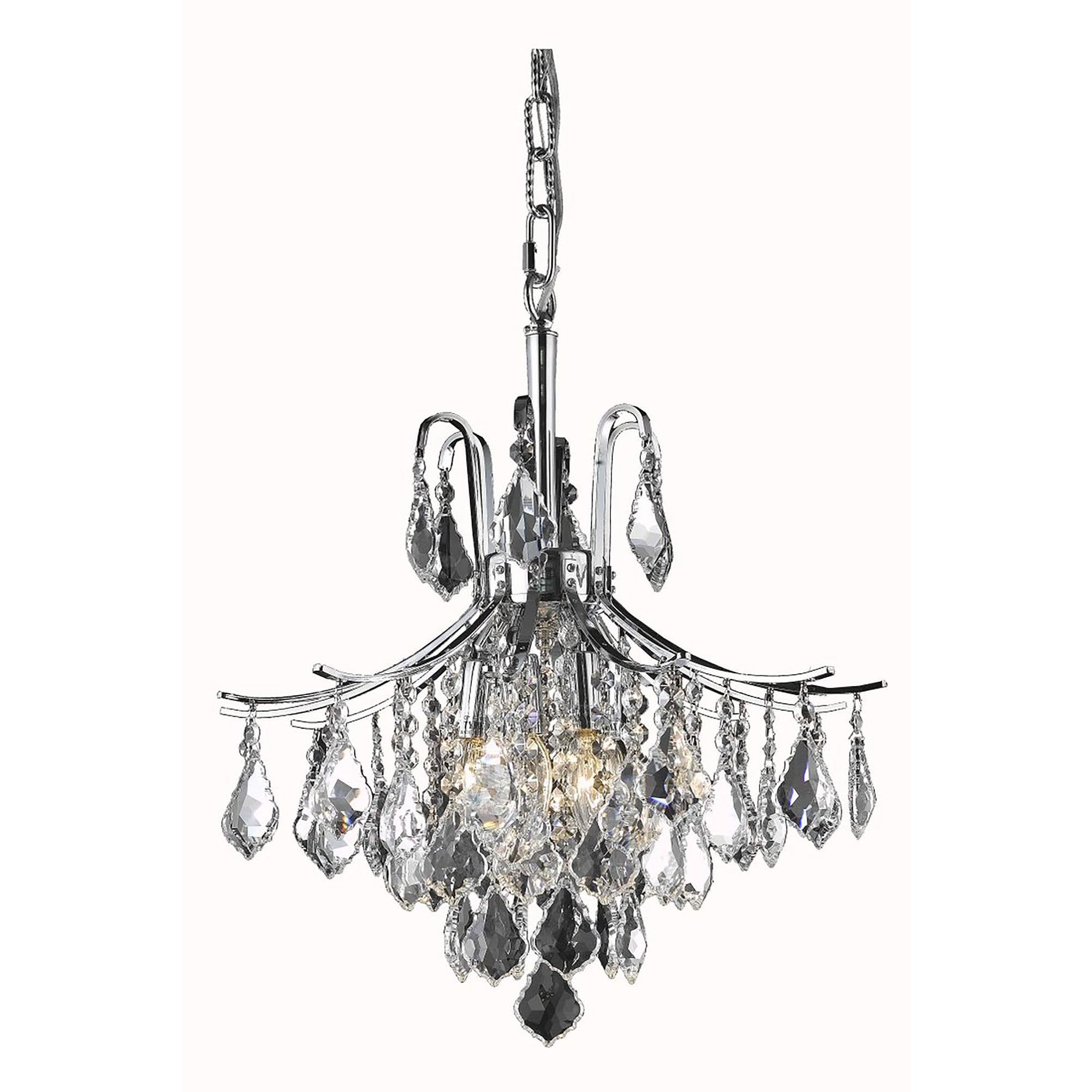 Elegant Lighting Living District Indoor Modern Home Decorative Bright Ceiling Amelia Collection Pendant D16in H20in Lt:6 Chrome Finish