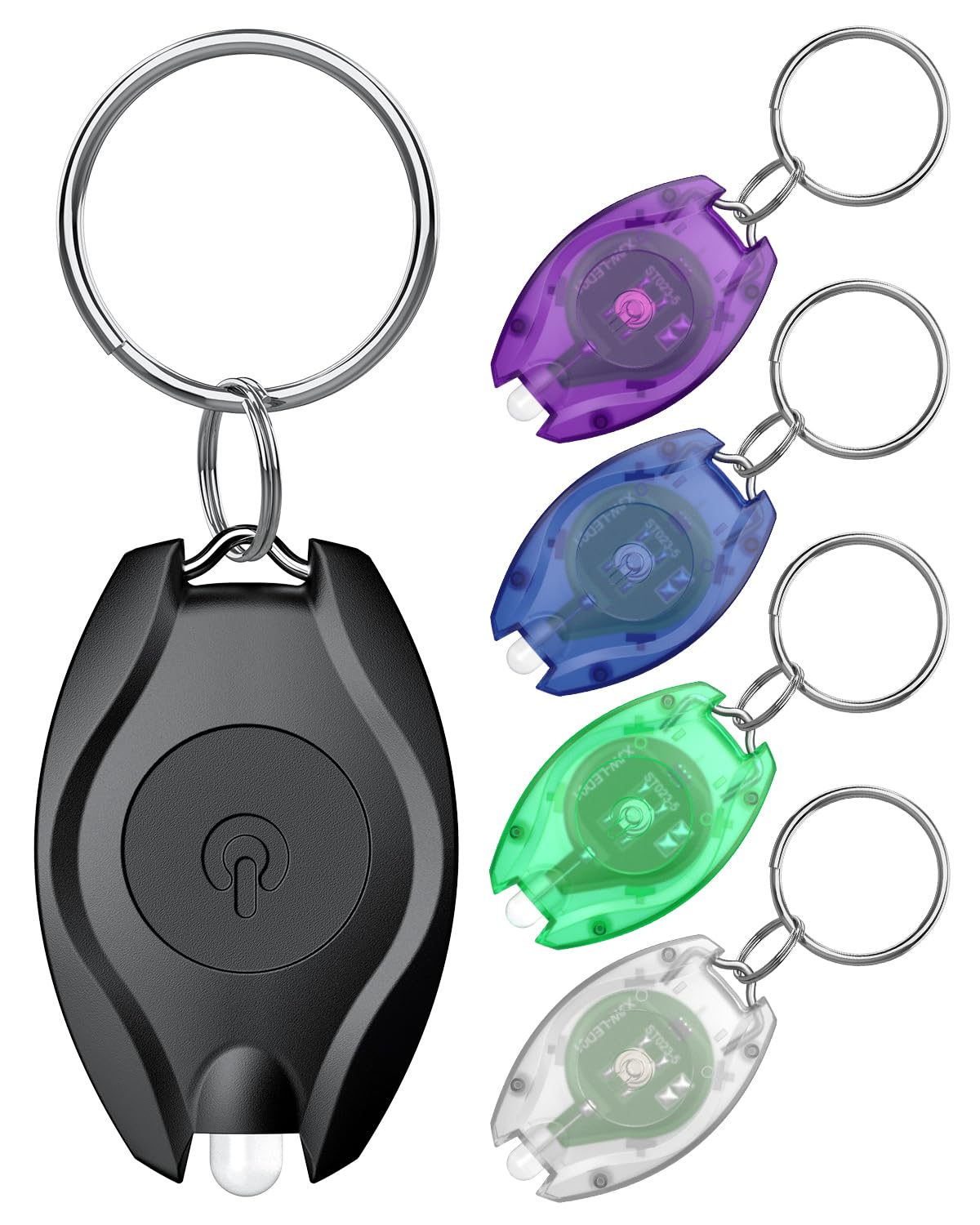 Uniclife LED Keychain Flashlight, 14 Lumen, Mini Portable Torch, 5 Pack, Multicolor, Model Uniclife3060