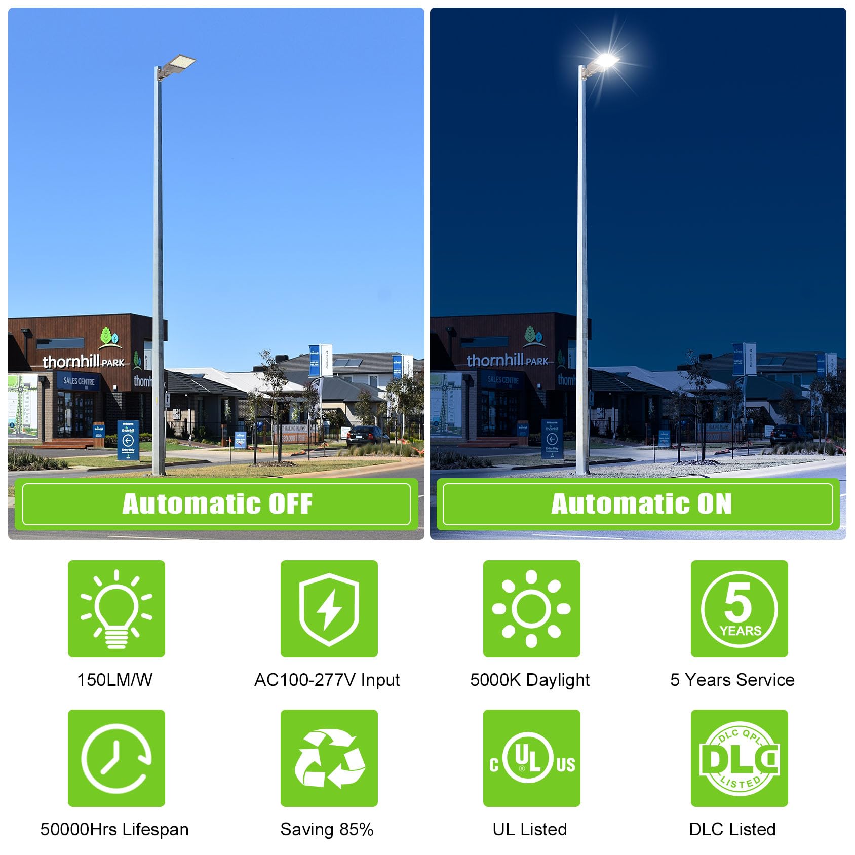 200W Led Parking Lot Light With Photocell Ul Dlc Listed 30000Lm Commercial Led Shoebox Pole Lights Arm Mount Flood Lights Dusk T