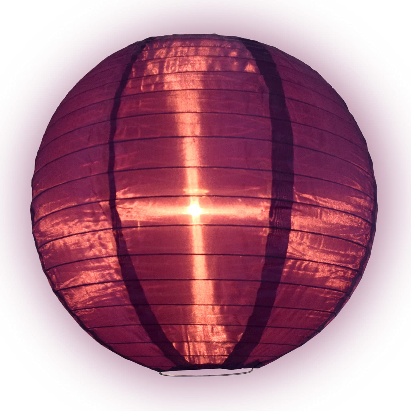Paperlanternstore.Com 20 Inch Dark Purple Nylon Lantern, Even Ribbing, Durable, Hanging Decoration By Quasimoon