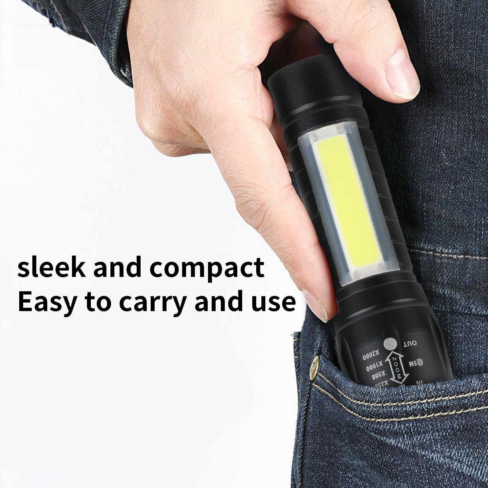 Hilngav 5 Pack Mini Small Pocket Led Flashlight Usb-C Rechargeable High Lumens Bright Powerful Edc Flash Lights - Aluminum Handh