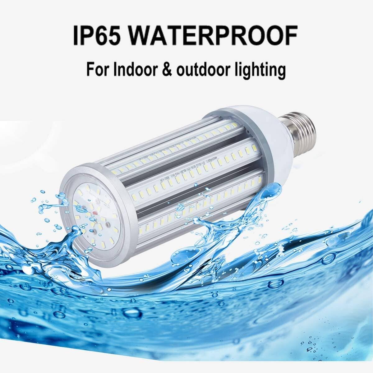 Tjbb 60W Led Corn Light Bulb E39 Mogul Base Led Lights Equivalent(300W) 5000K Daylight Ip65 Waterproof Replacement Mh Hid Hps Fo