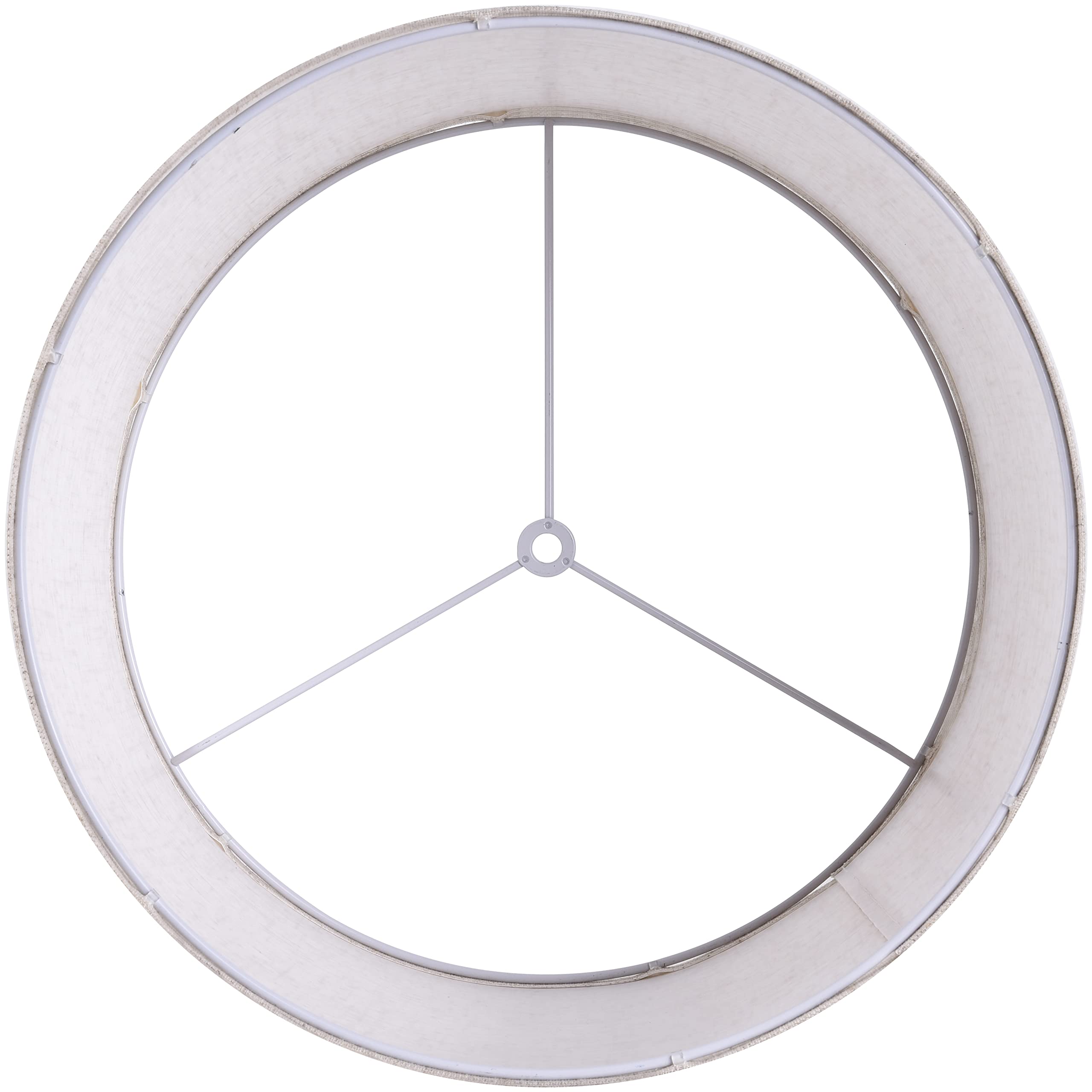 Go&So Natural Linen Medium Drum Lamp Shades 13'' Top X 13'' Bottom X 10'' High (Spider) Modern Beige Gray Lampshade For Table La