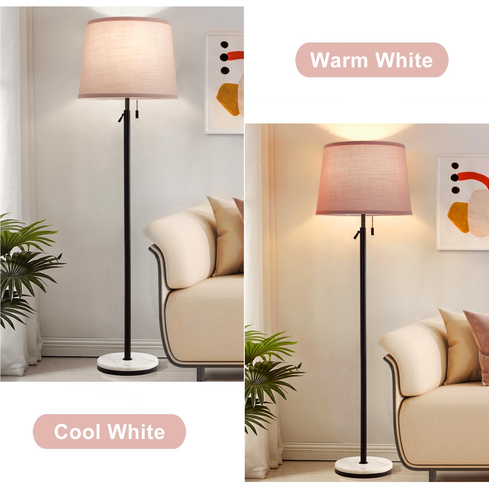 Lampshades Set Of 2 For Table Floor Lamp, Drum Lamp Shades, 12.7'' Top X 12.7'' Bottom X 10'' High, Natural Linen Hand Crafted,