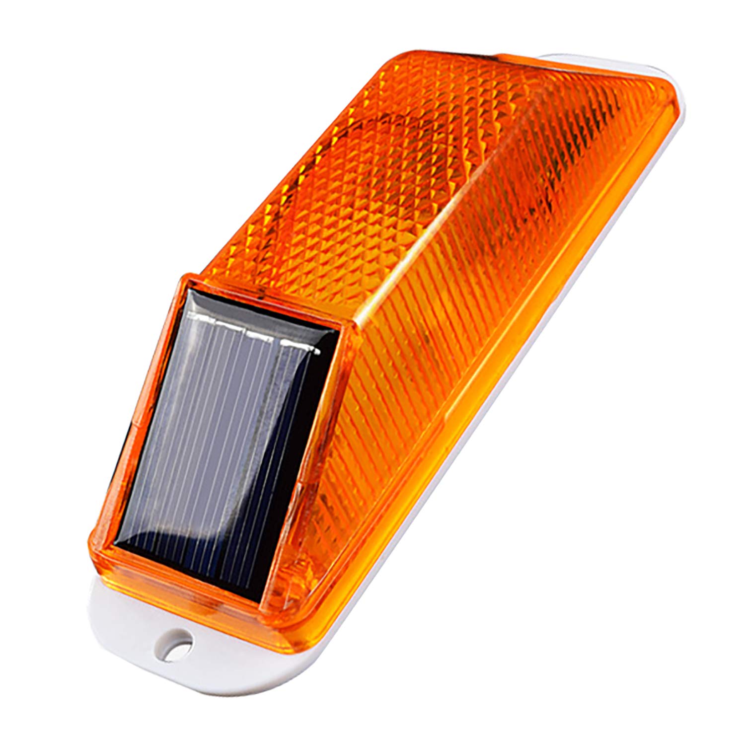 Risoon Solar Strobe Warning Light - Waterproof Led Beacon For Traffic Safety, Yellow, Ip65