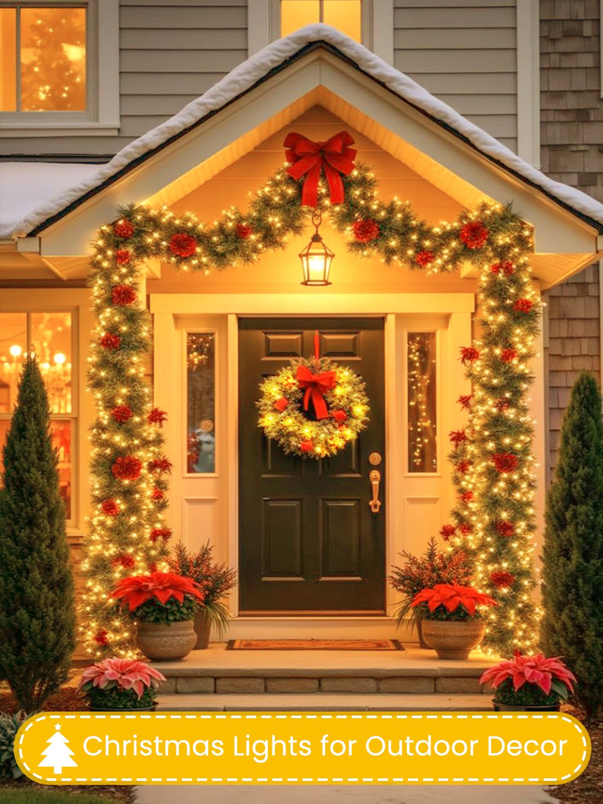 2 Pack Battery Operated Christmas Lights With Timer  66Ft 200 Led Waterproof Battery Twinkle Light  8 Modes Green Wire Fairy Lights For Indoor & Outdoor Bedroom Tree Christmas Decorations (Warm White)