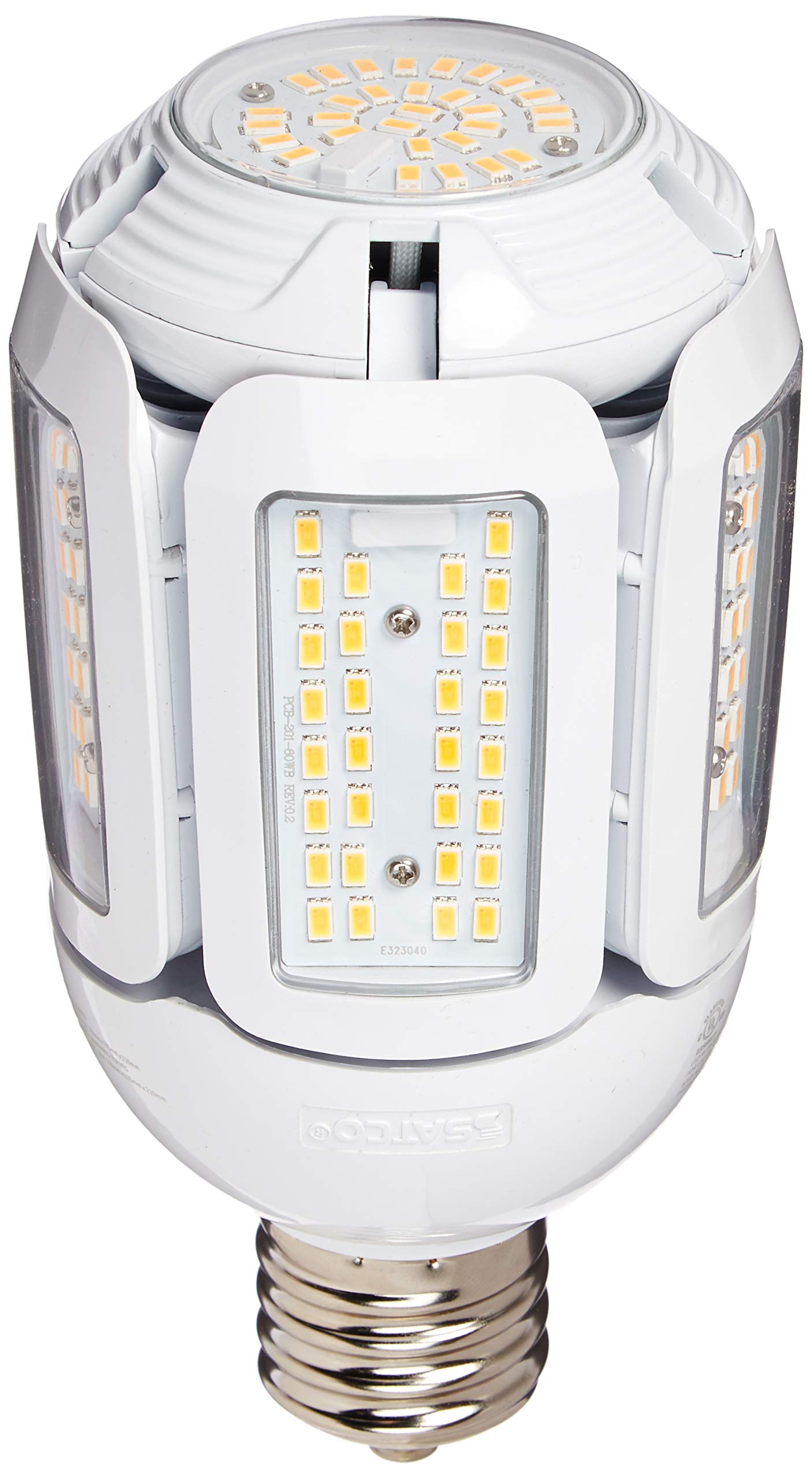 Satco Mogul Light Bulb S9799, White Finish, 8.56 inches, Glass