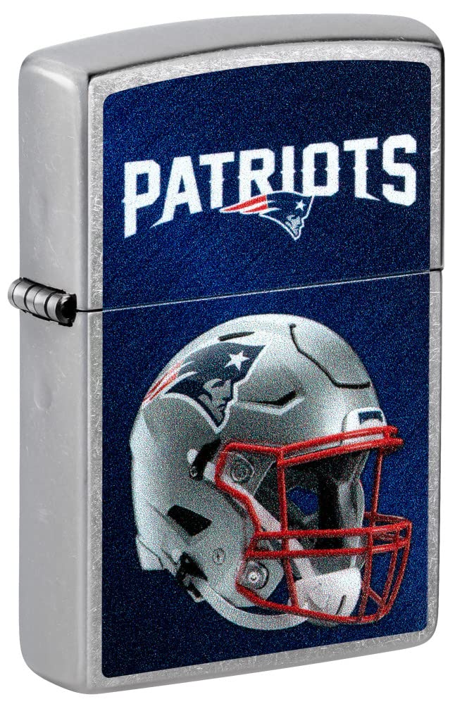 Zippo Nfl New England Patriots Helmet Street Chrome Pocket Lighter