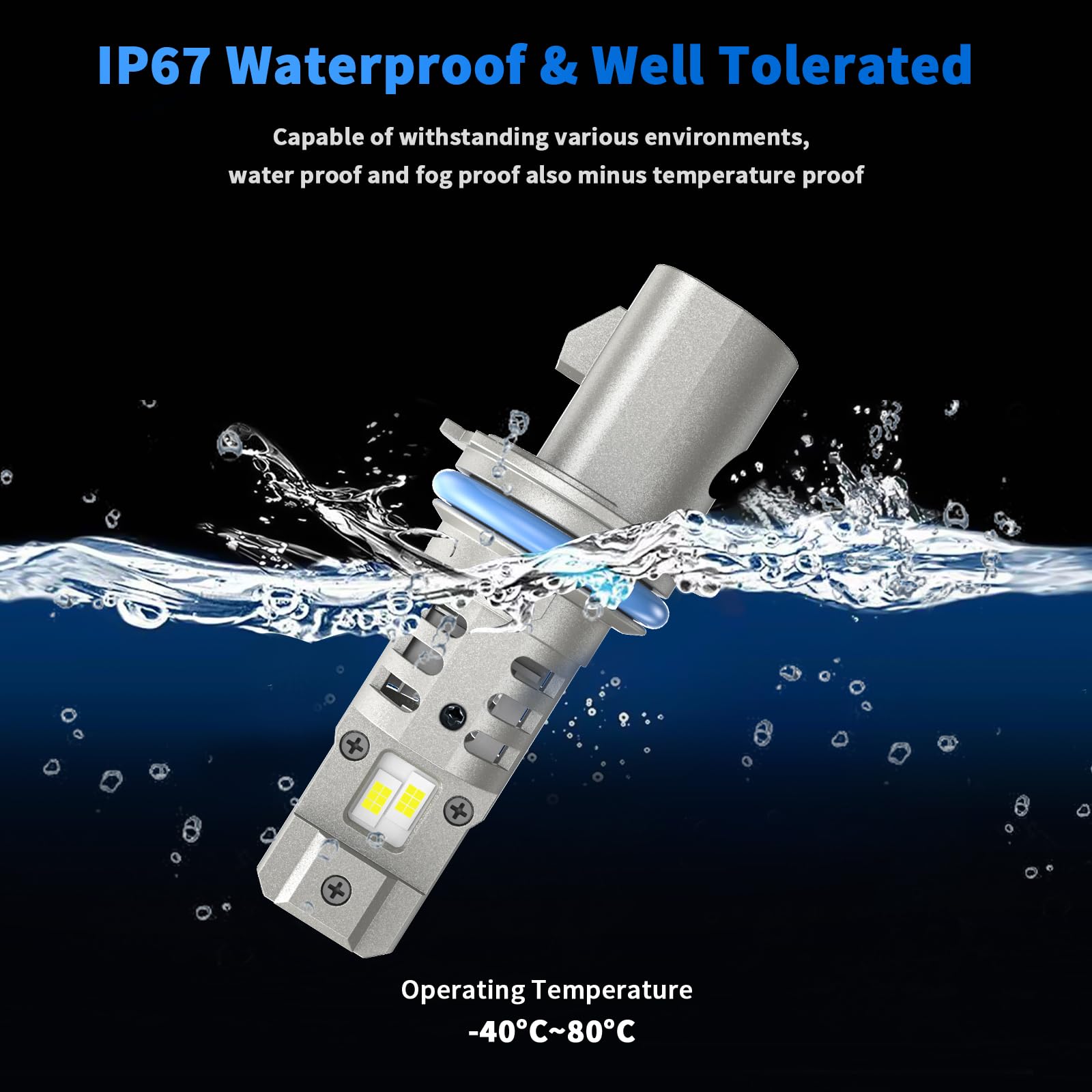 rimthin 9007 Fog Bulb, Plug and Play, IP67 Waterproof, Cool White, Pack of 2