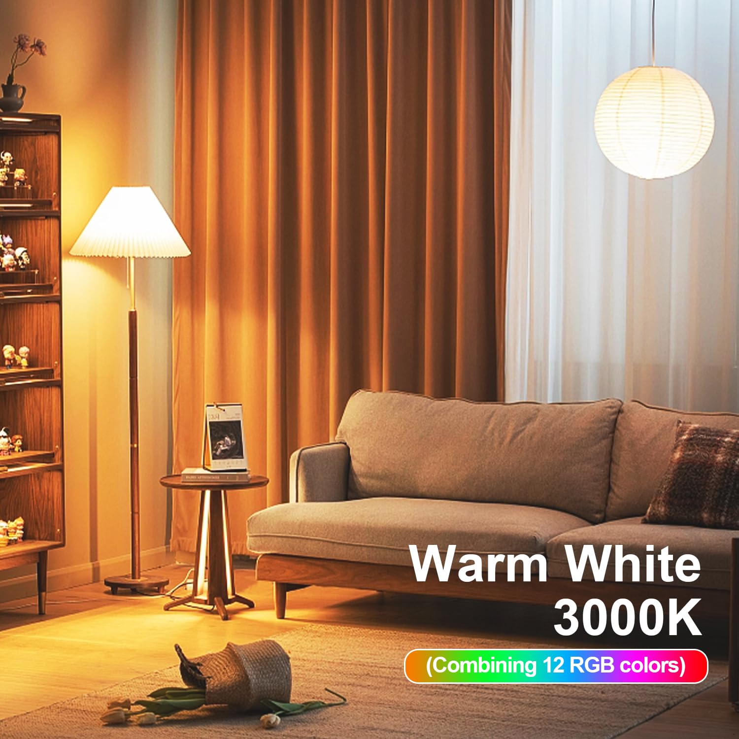 XRise E12 LED Bulb 2.5W Dimmable RGB + Warm White, 9 Pack, 3000K, 250LM, Model E12-WRGB-IR-
