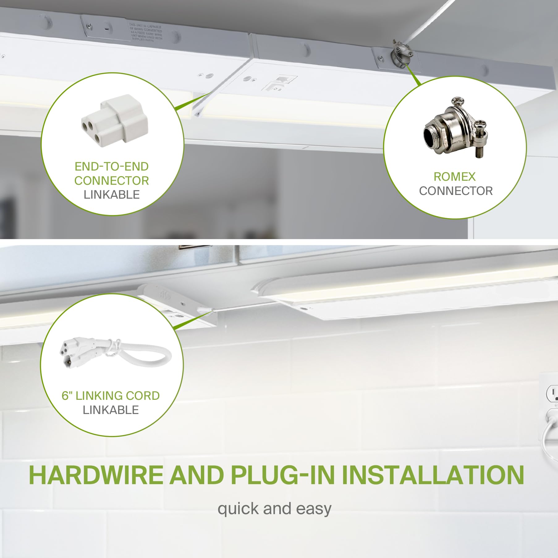 Asd Swivel Led Under Cabinet Light, 32 Inch, 16W, Dimmable, Hardwired/Plug-In, Aluminum Housing, 2700K/3000K/4000