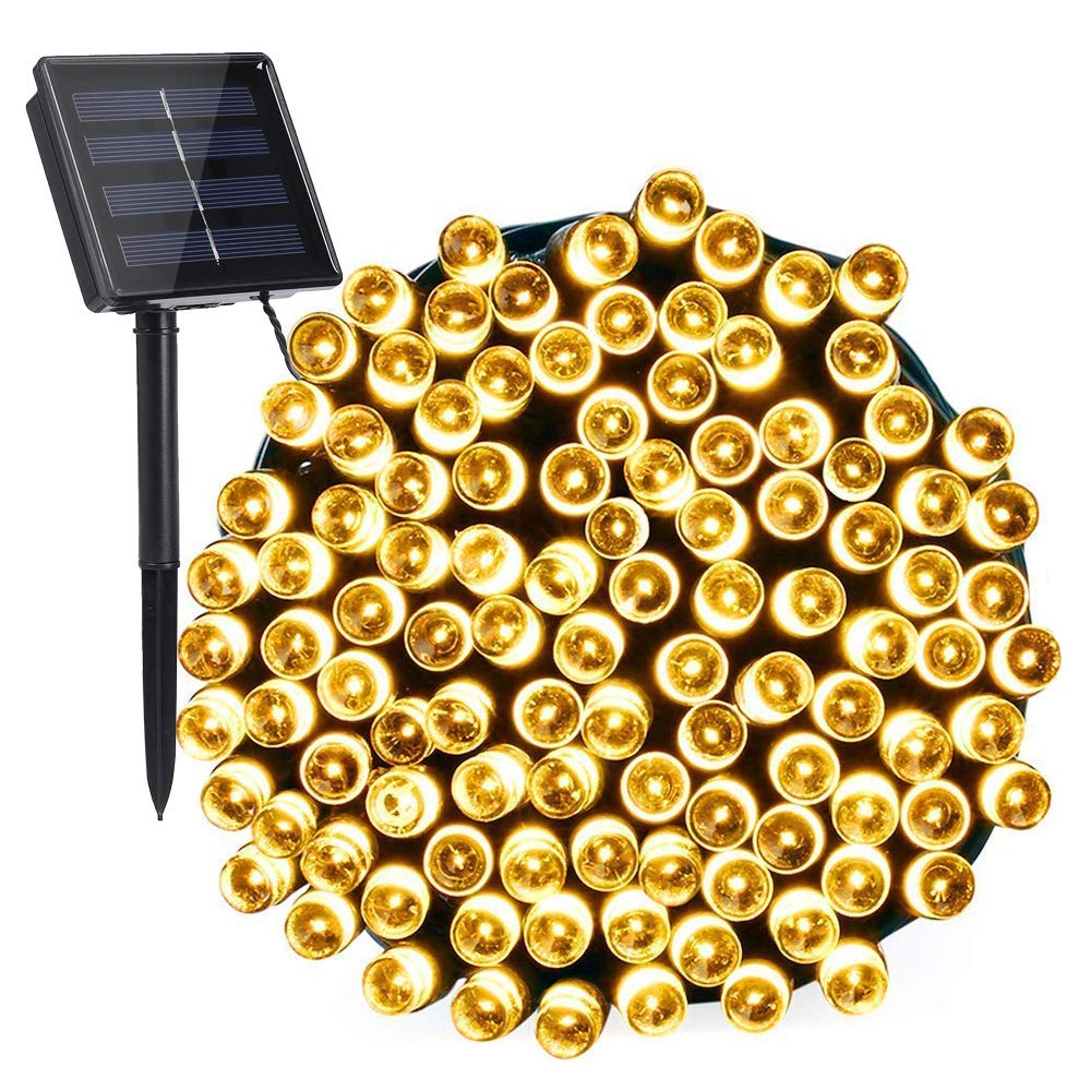 Toodour Solar Christmas Lights, 72ft 200 LED 8 Modes Outdoor Christmas String Lights, Waterproof Solar Fairy Lights for Christma
