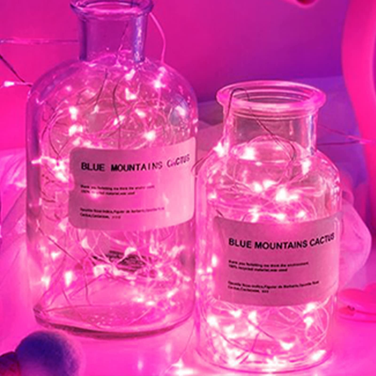 16 Pack 30 Led Fairy Lights Battery Operated String Lights 10 Feet Waterproof Twinkle Lights Mason Jar Lights Silver Wire Firefly Lights For Pink