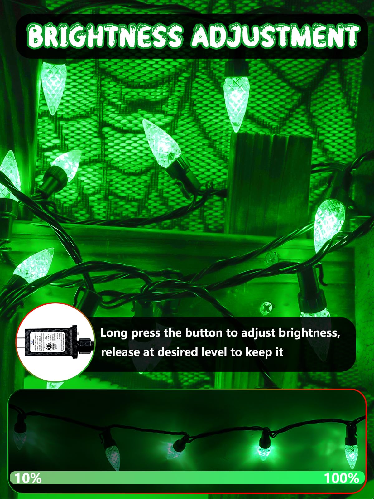 240 Led 78Ft C6 Christmas String Lights  Super Long Christmas Lights Outdoor Indoor With 13 Modes & Timer  Waterproof Fairy Twinkle Light Plug In For Tree Garden Party Xmas Decorations (Green)