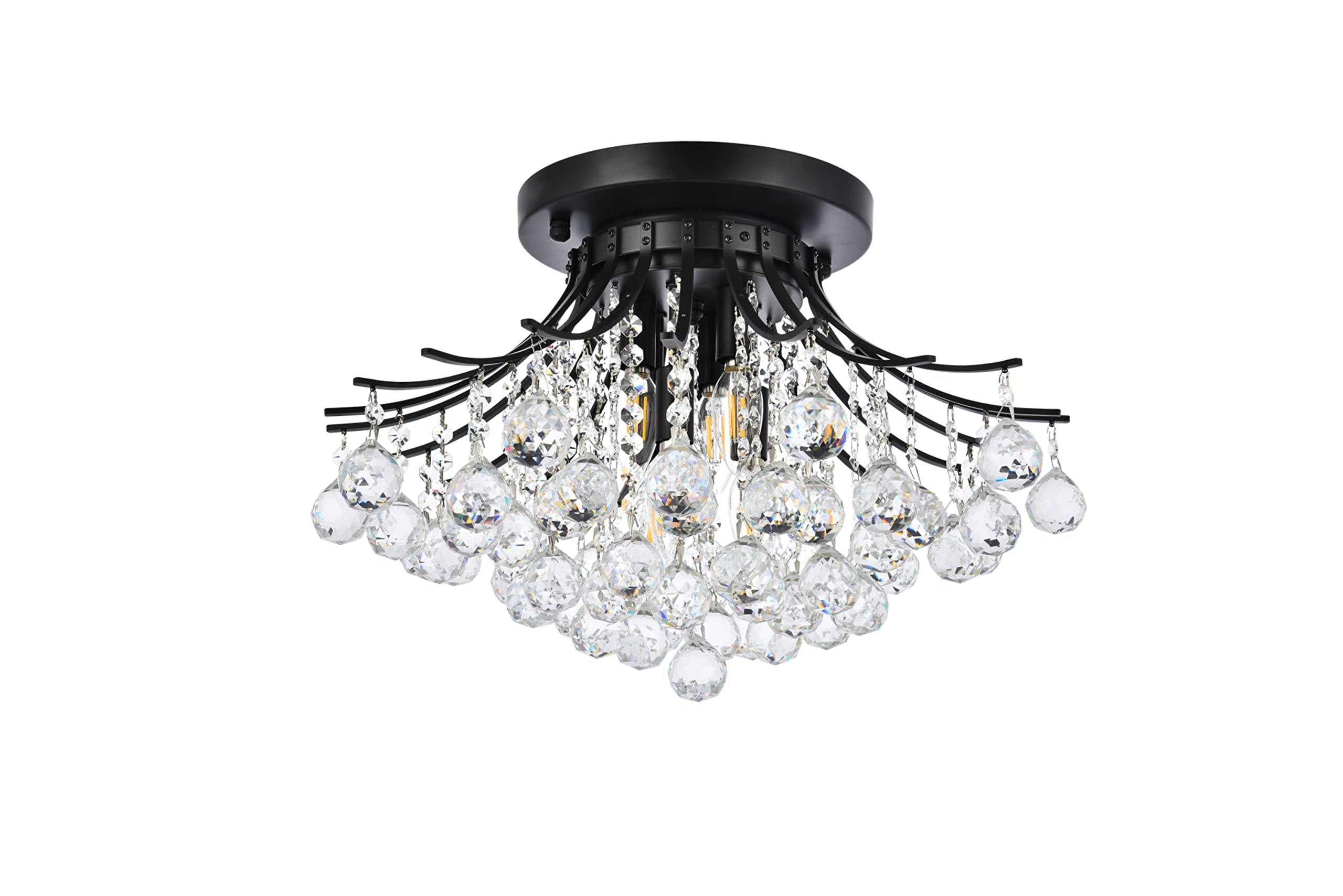 Elegant Lighting Toureg - Six Light Flush Mount-Gold Finish-Royal Cut Crystal Type