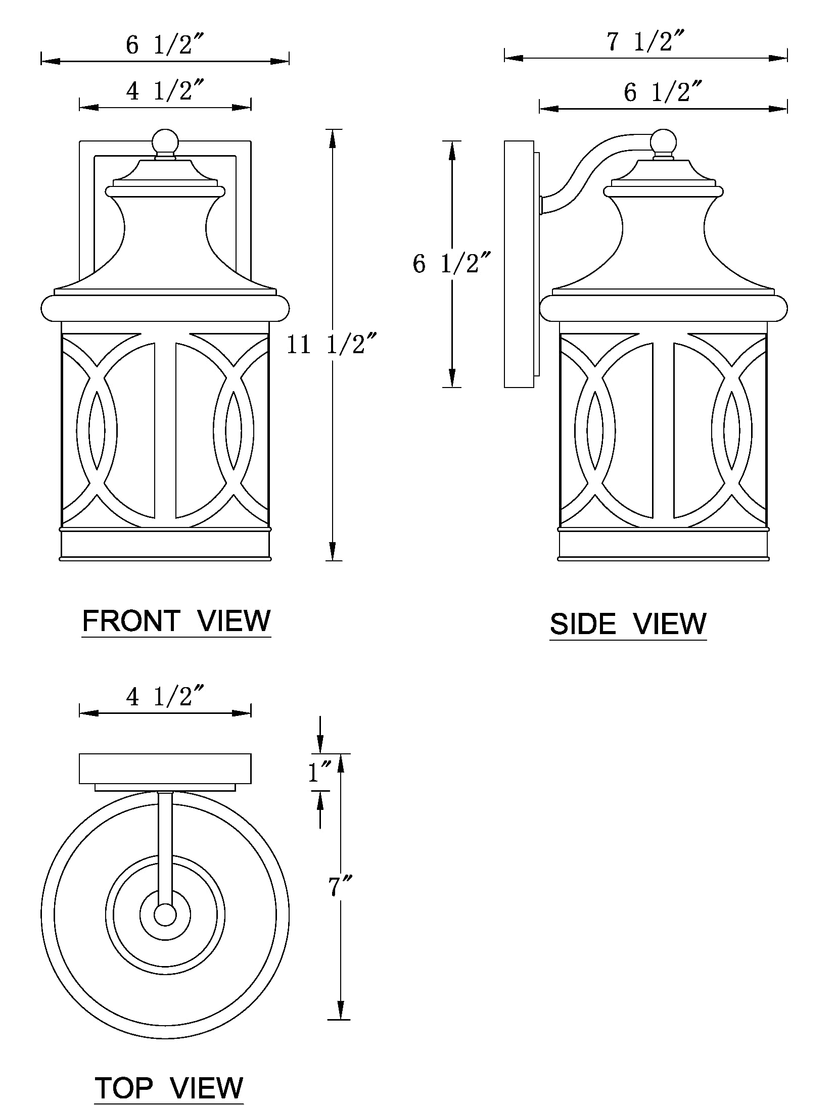 Laplusbelle Outdoor Wall Lights 2-Pack, Waterproof Sconce, 12in, Matte Black, Clear Glass Shade, Model CA2309-2MW