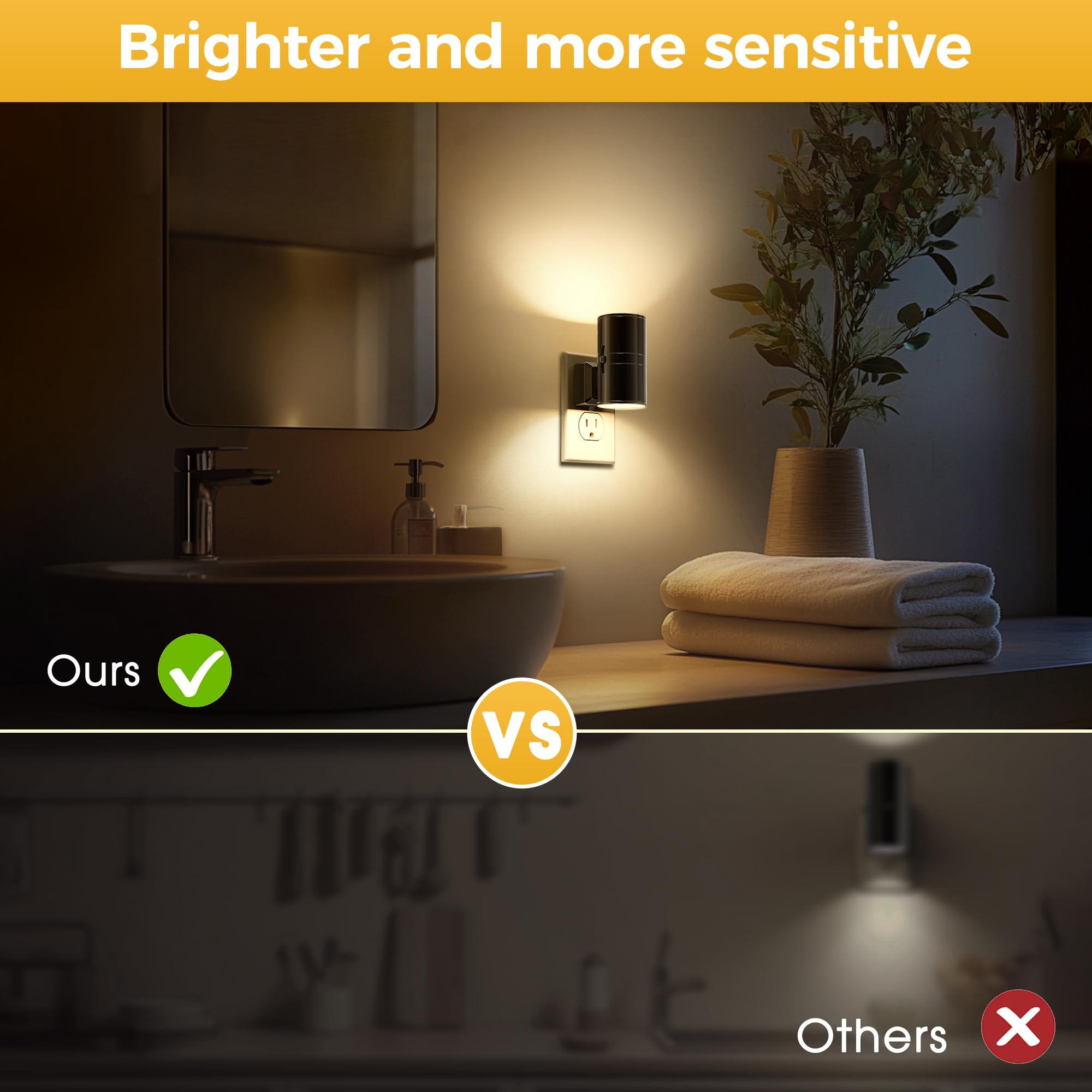 L Lohas Led Night Light, Automatic Night Lights Plug Into Wall, 2 Pack Nightlights With Light Sensor, 3000K Soft White 0-100Lm D